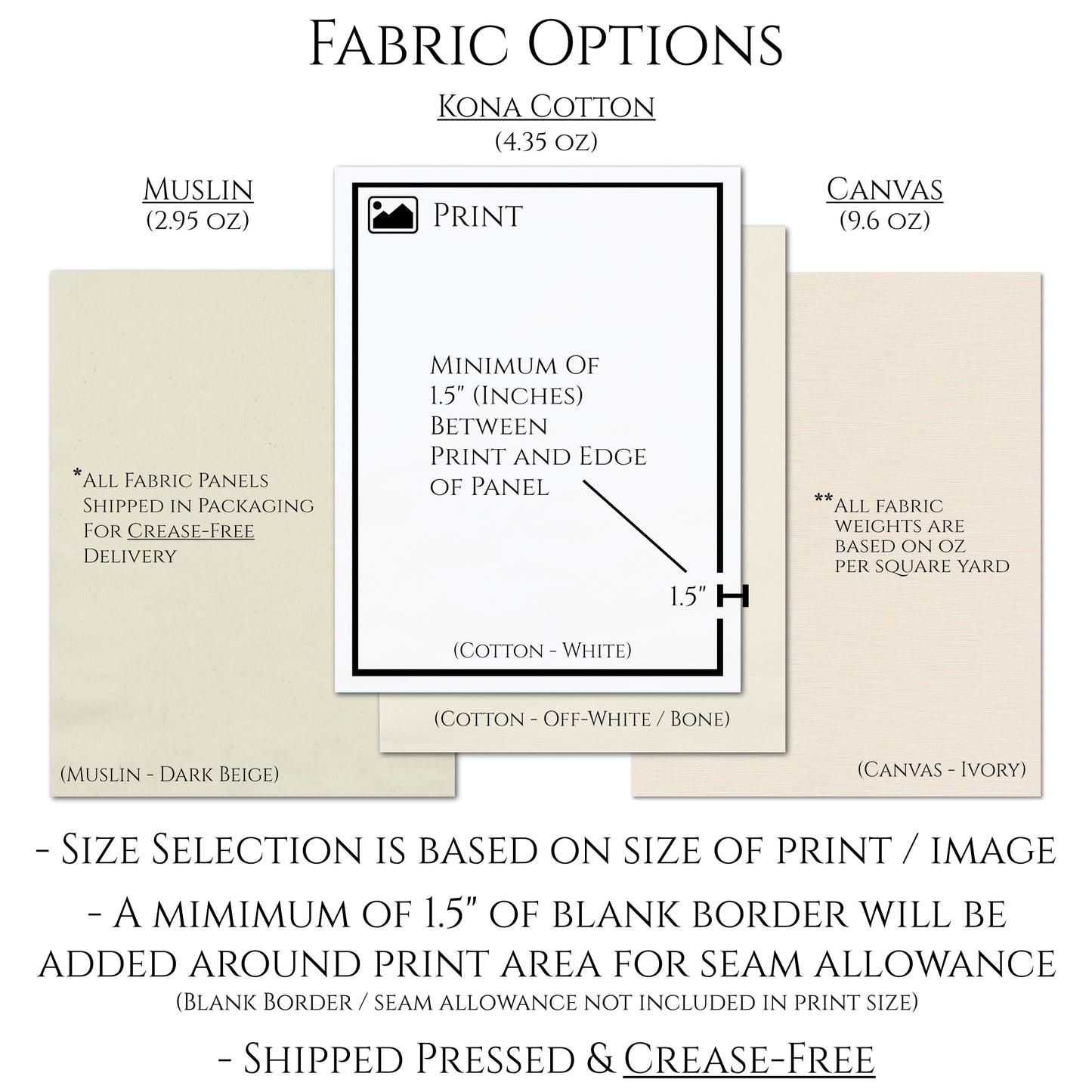 Sewing Labels for Handmade Items - Personalized, Fabric Panel Print, Quilt