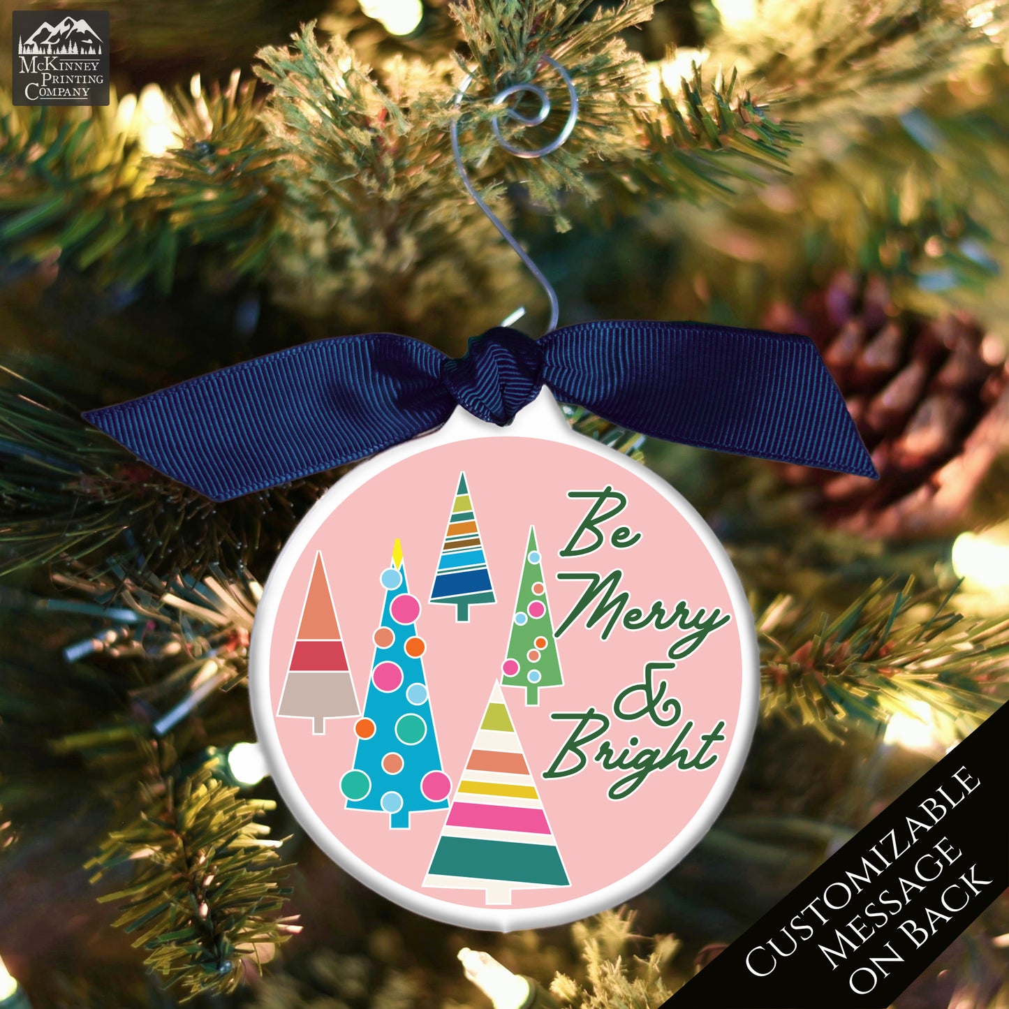 Mid Century Christmas Ornaments - Merry and Bright, 1950s, Vintage, Retro
