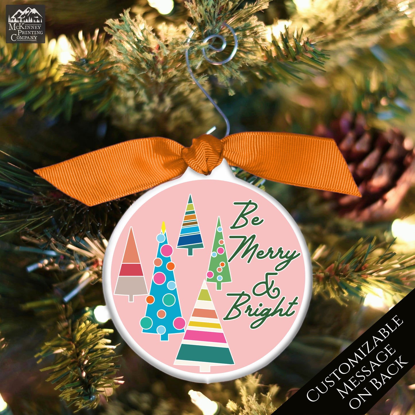 Mid Century Christmas Ornaments - Merry and Bright, 1950s, Vintage, Retro