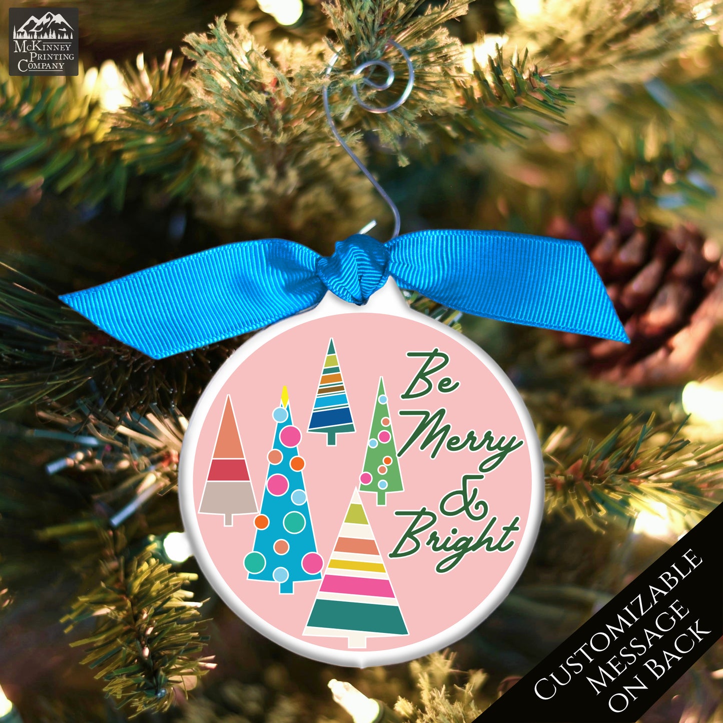 Mid Century Christmas Ornaments - Merry and Bright, 1950s, Vintage, Retro