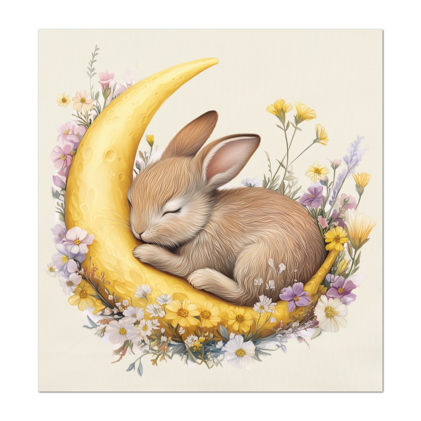 Woodland Baby Quilt - Rabbit, Bunny, Baby Fabric Panels, Canvas, Shower Gift, Nursery Décor, Quilt Block, Wall Art, Cotton, Quilting