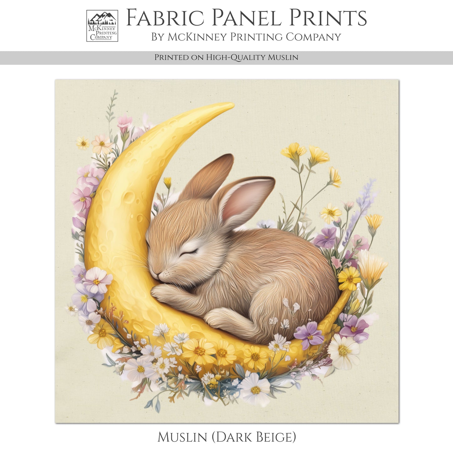 Woodland Baby Quilt - Rabbit, Bunny, Baby Fabric Panels, Canvas, Shower Gift, Nursery Décor, Quilt Block, Wall Art, Cotton, Quilting