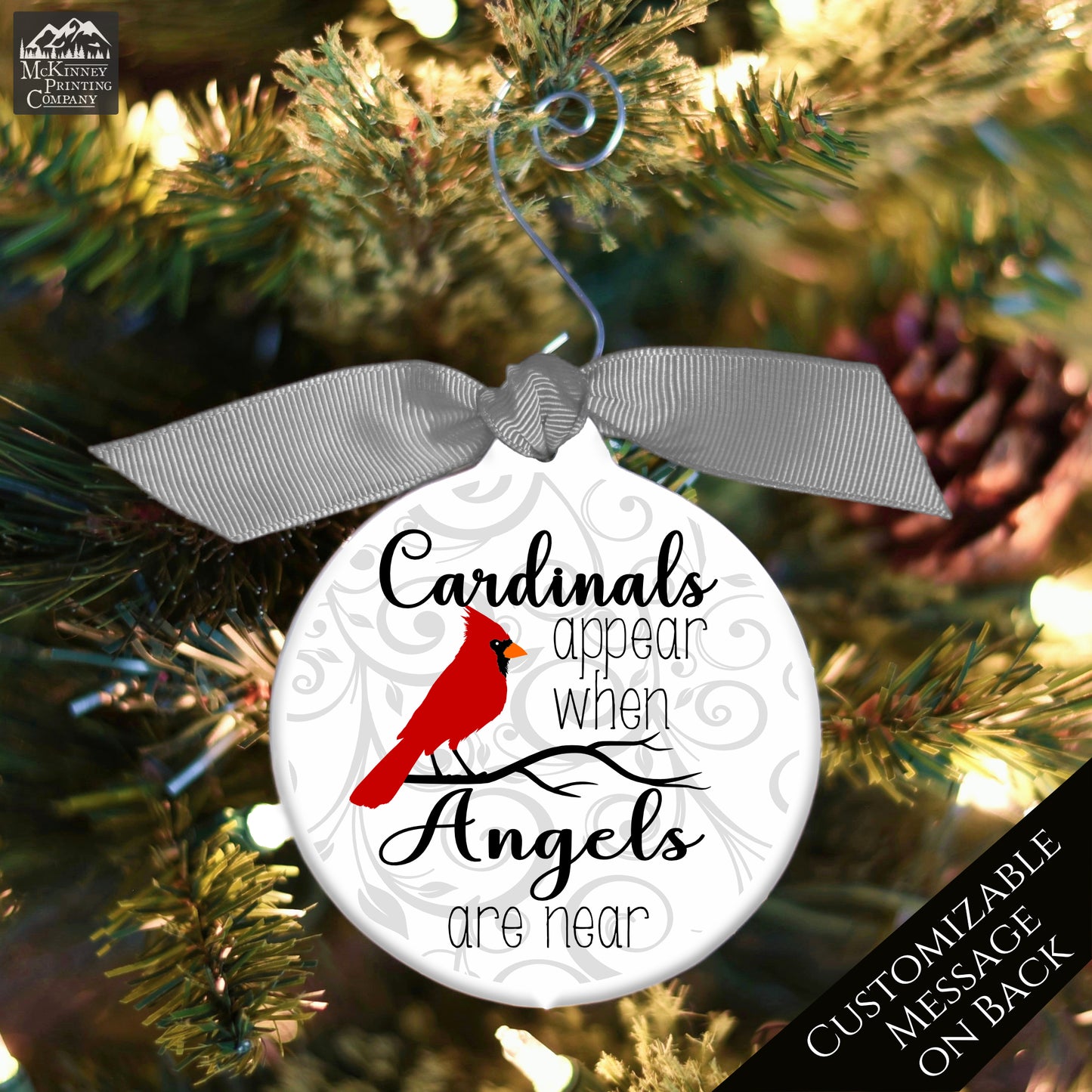 Cardinal Ornament - Christmas Gift, Memorial, Sympathy Gift, Custom