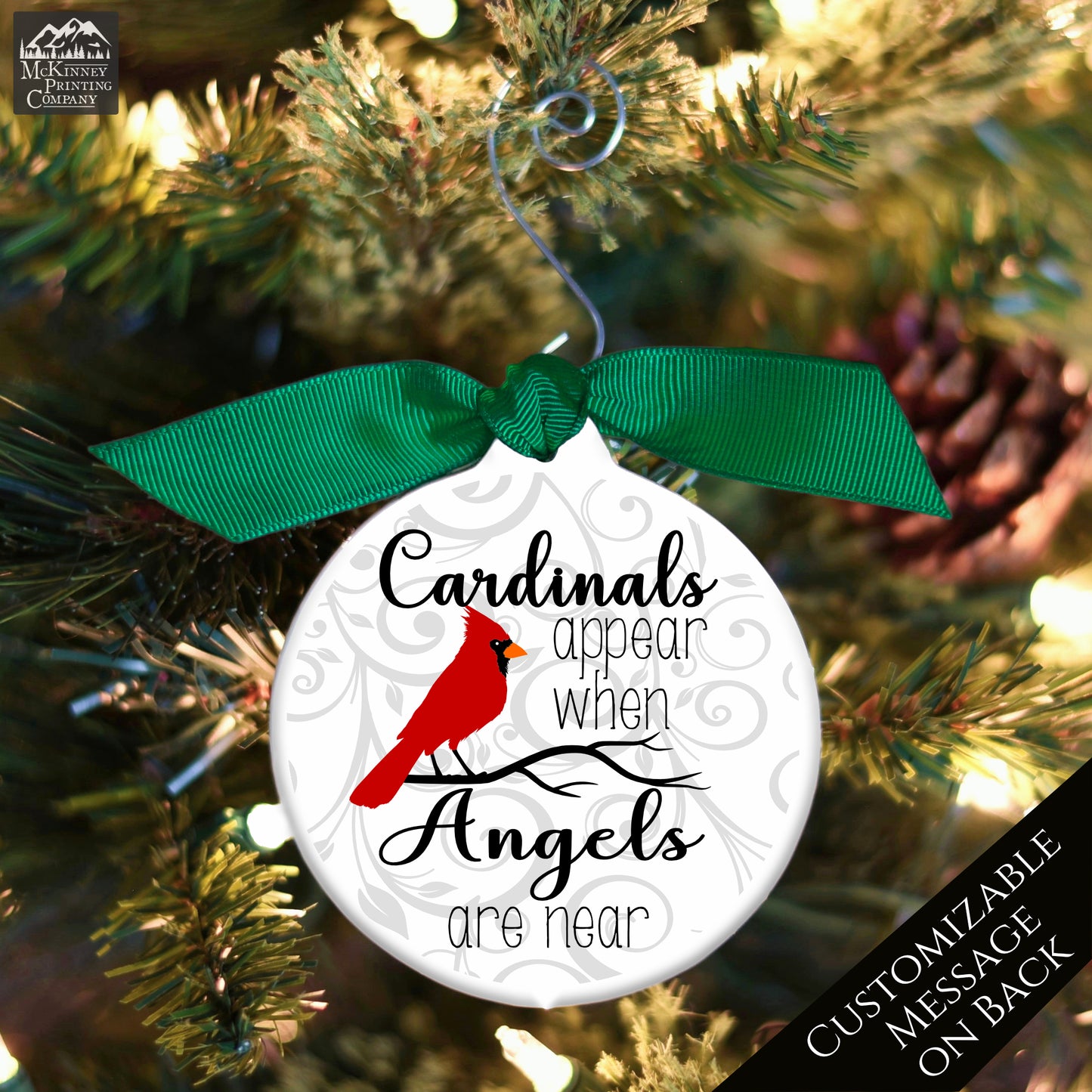 Cardinal Ornament - Christmas Gift, Memorial, Sympathy Gift, Custom