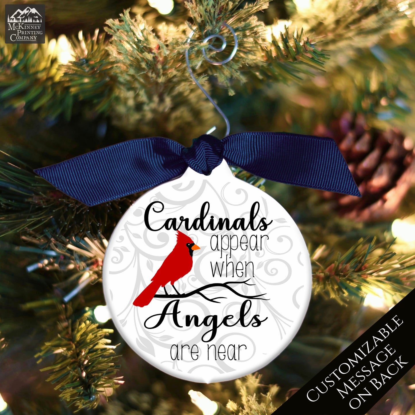 Cardinal Ornament - Christmas Gift, Memorial, Sympathy Gift, Custom