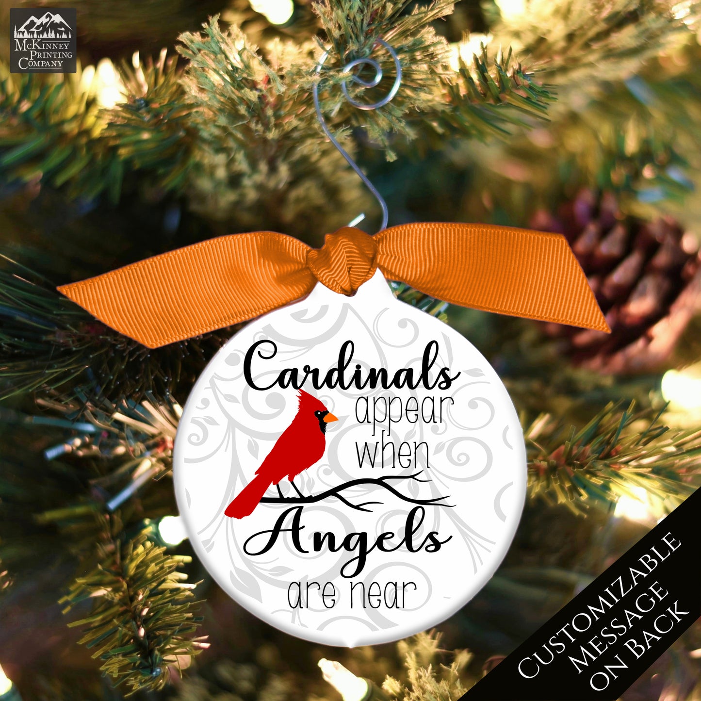 Cardinal Ornament - Christmas Gift, Memorial, Sympathy Gift, Custom