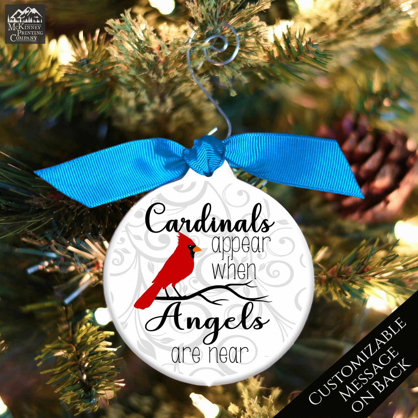 Cardinal Ornament - Christmas Gift, Memorial, Sympathy Gift, Custom