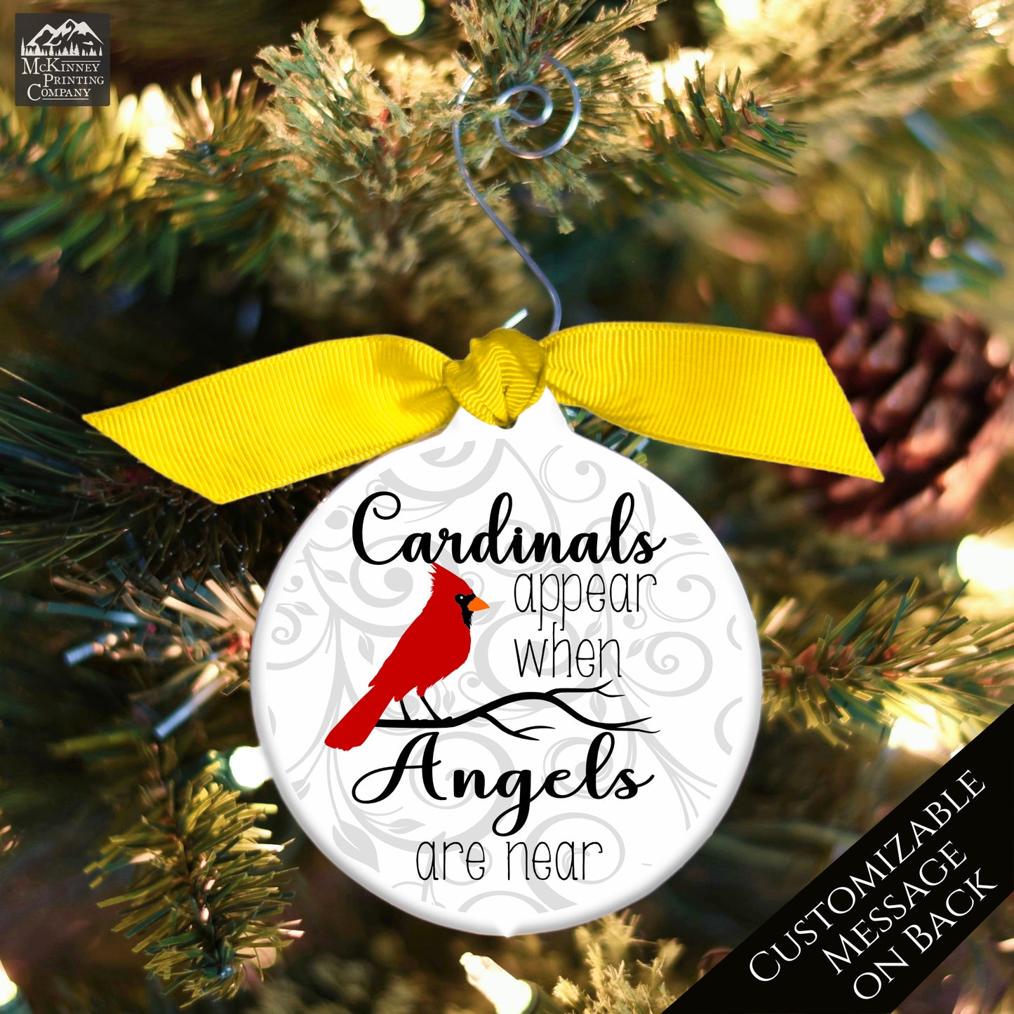 Cardinal Ornament - Christmas Gift, Memorial, Sympathy Gift, Custom