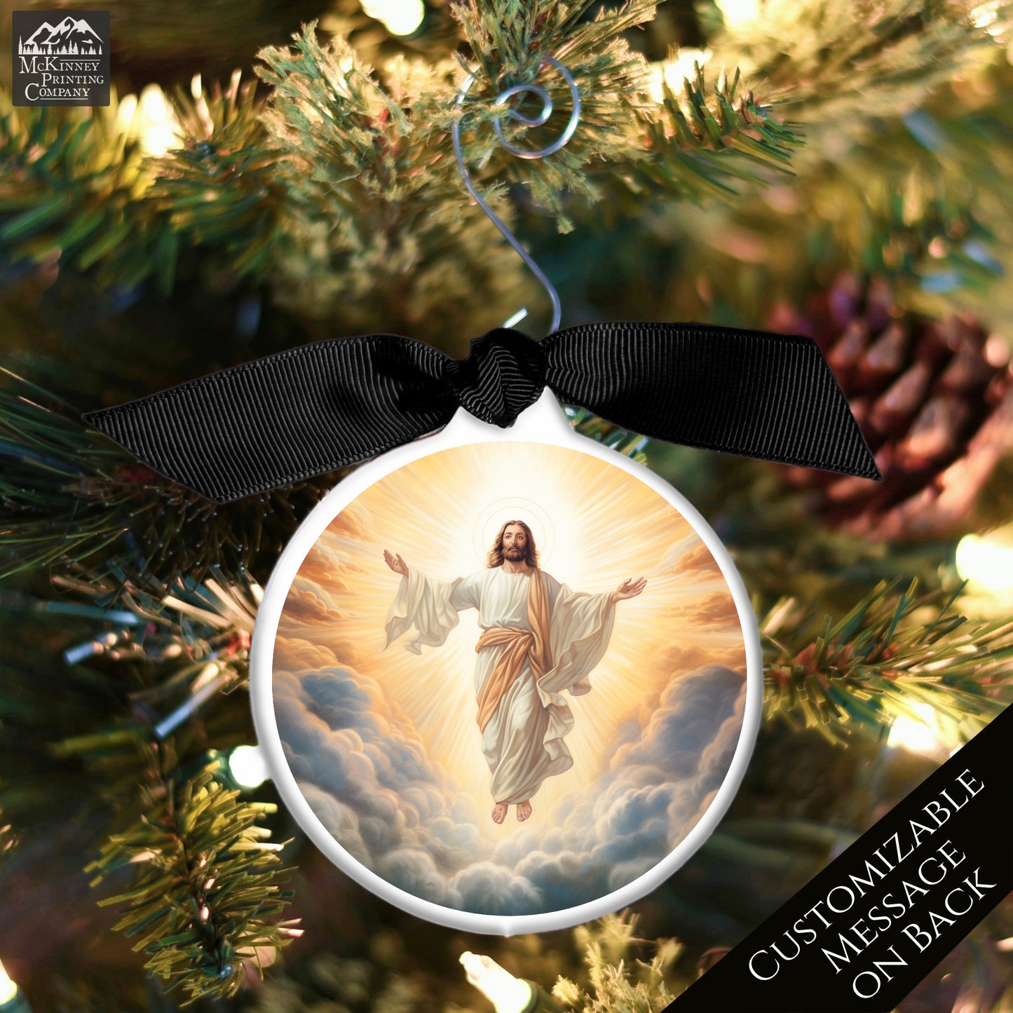Jesus Christmas Ornament - Ascension of Christ, Christian Gifts, Easter