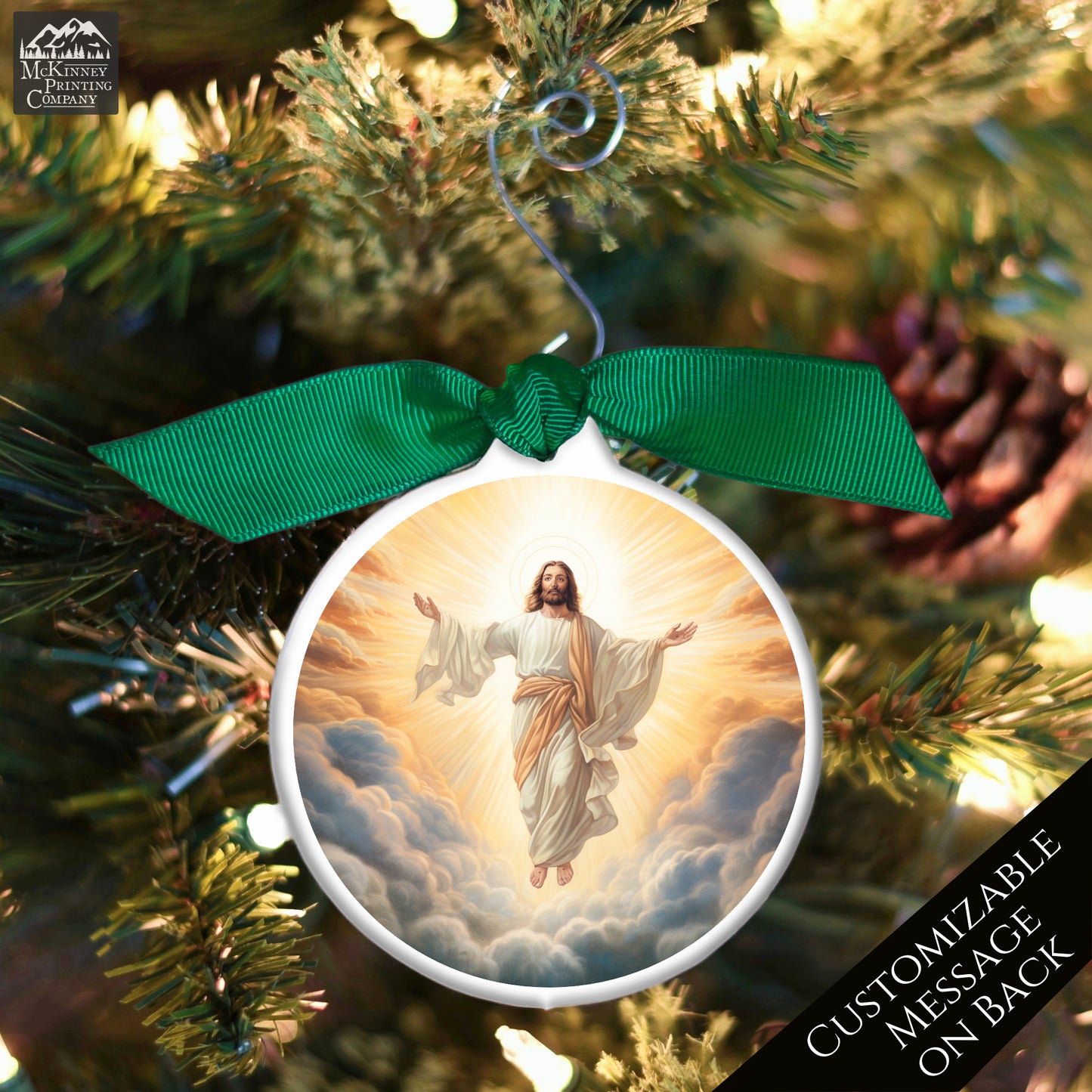 Jesus Christmas Ornament - Ascension of Christ, Christian Gifts, Easter