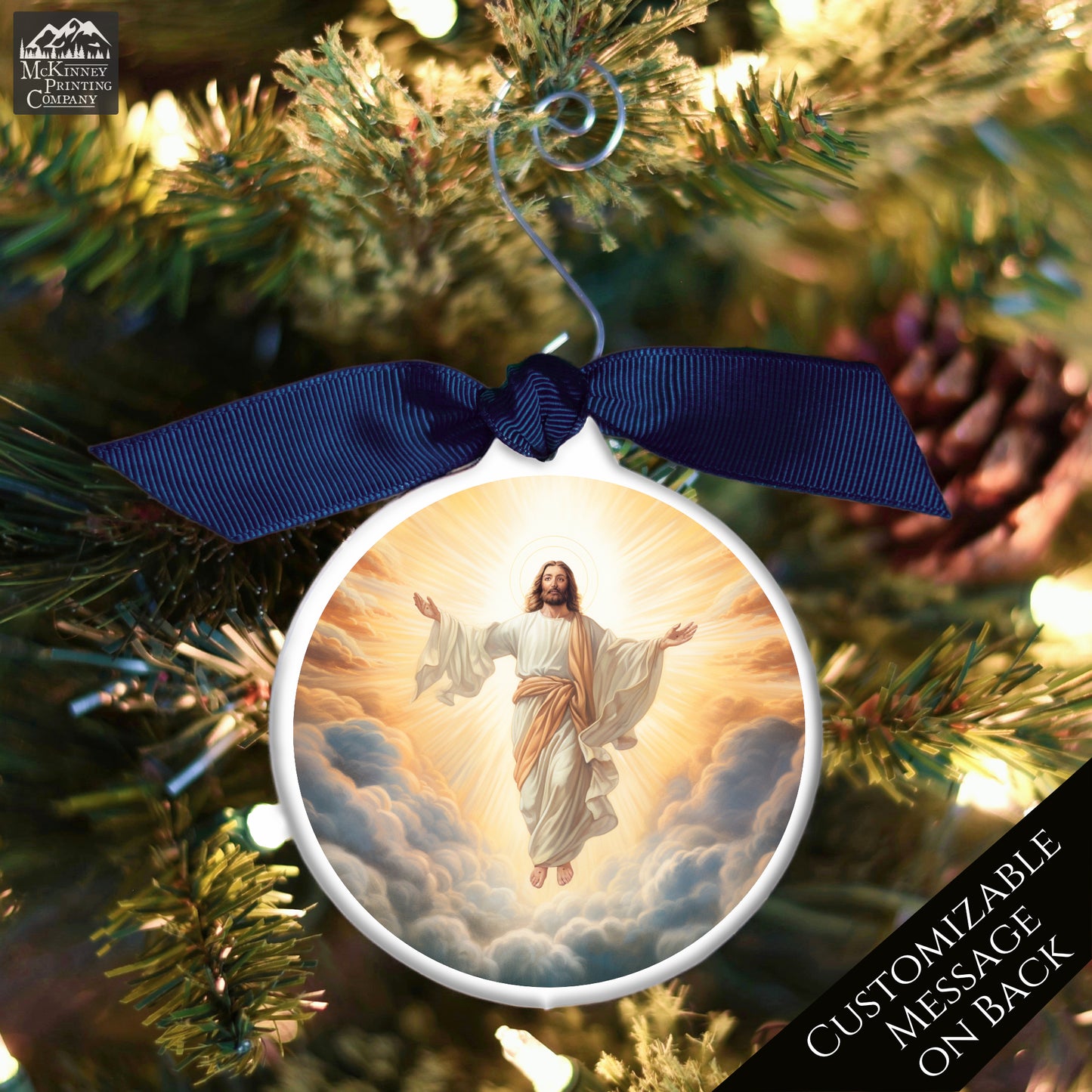 Jesus Christmas Ornament - Ascension of Christ, Christian Gifts, Easter