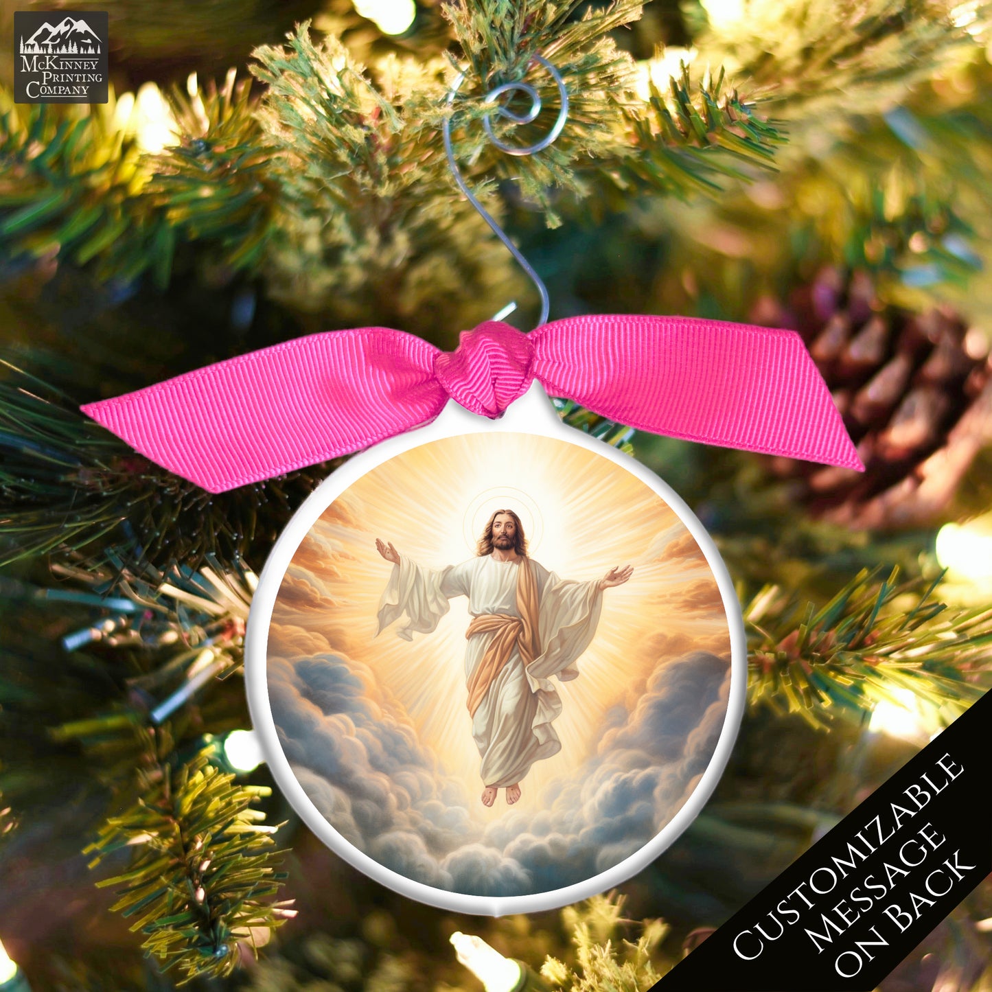 Jesus Christmas Ornament - Ascension of Christ, Christian Gifts, Easter