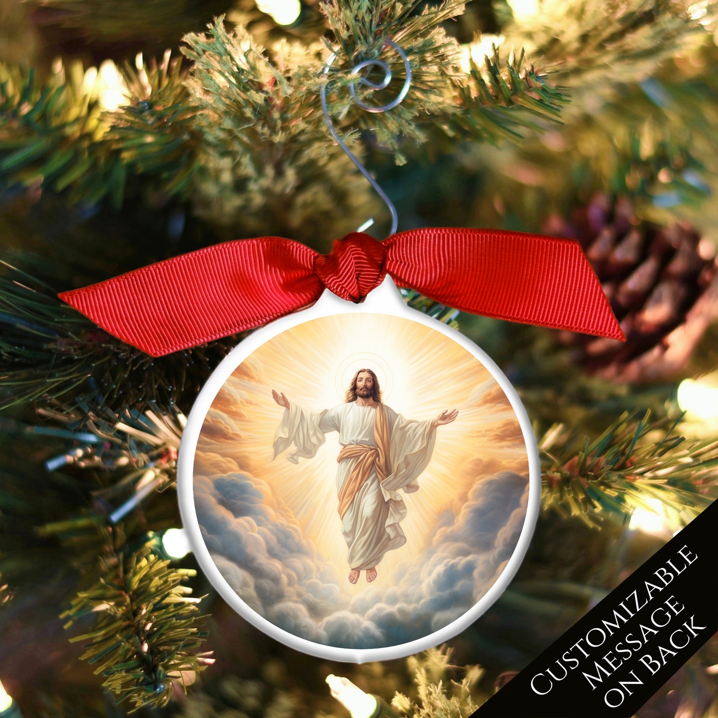 Jesus Christmas Ornament - Ascension of Christ, Christian Gifts, Easter