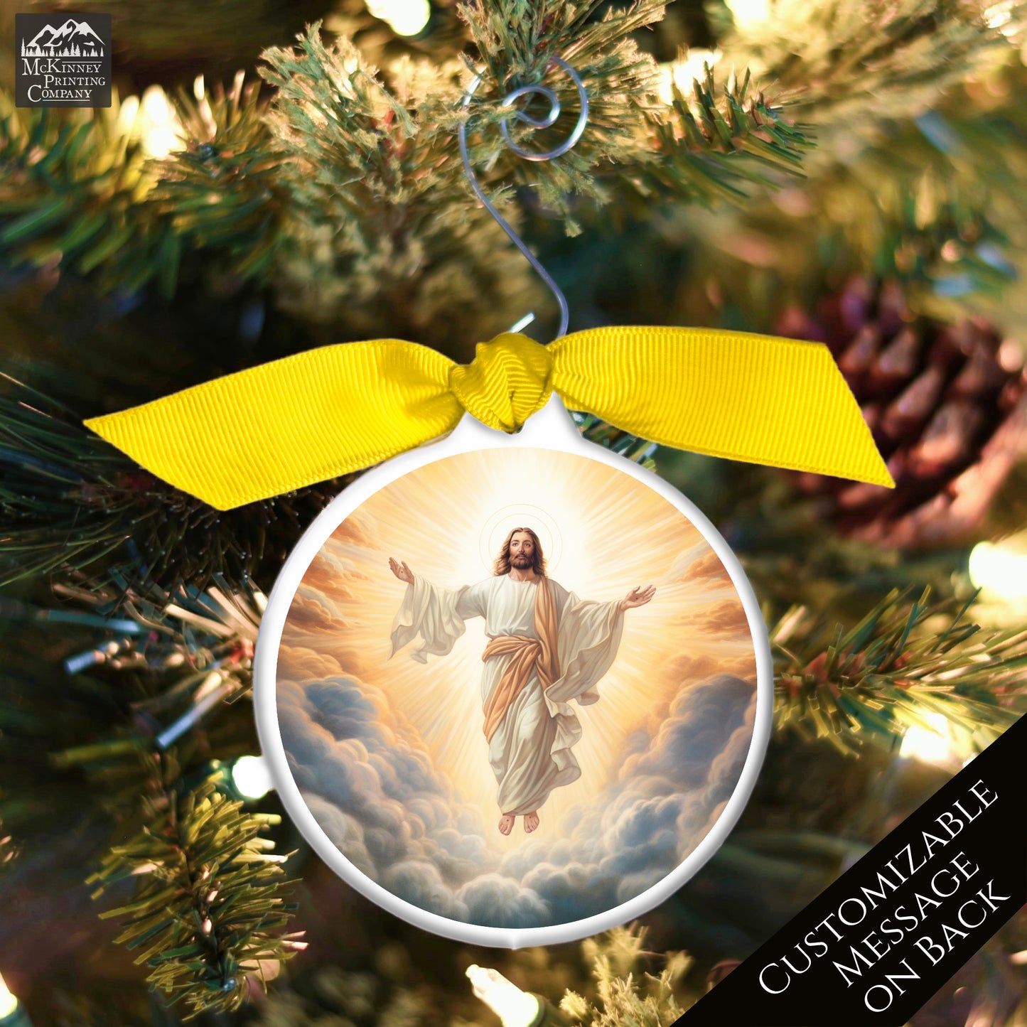 Jesus Christmas Ornament - Ascension of Christ, Christian Gifts, Easter