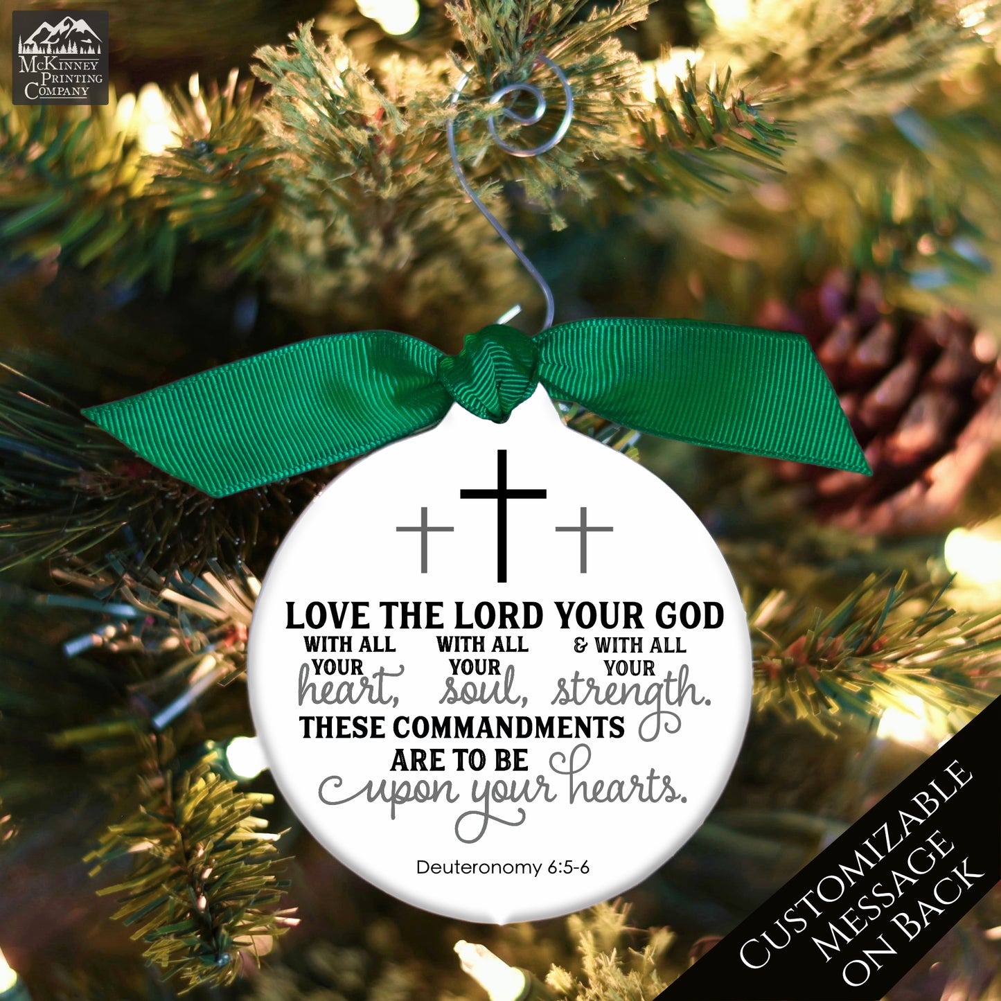 Love the Lord your God - Christmas Ornament, Deuteronomy 6, 5