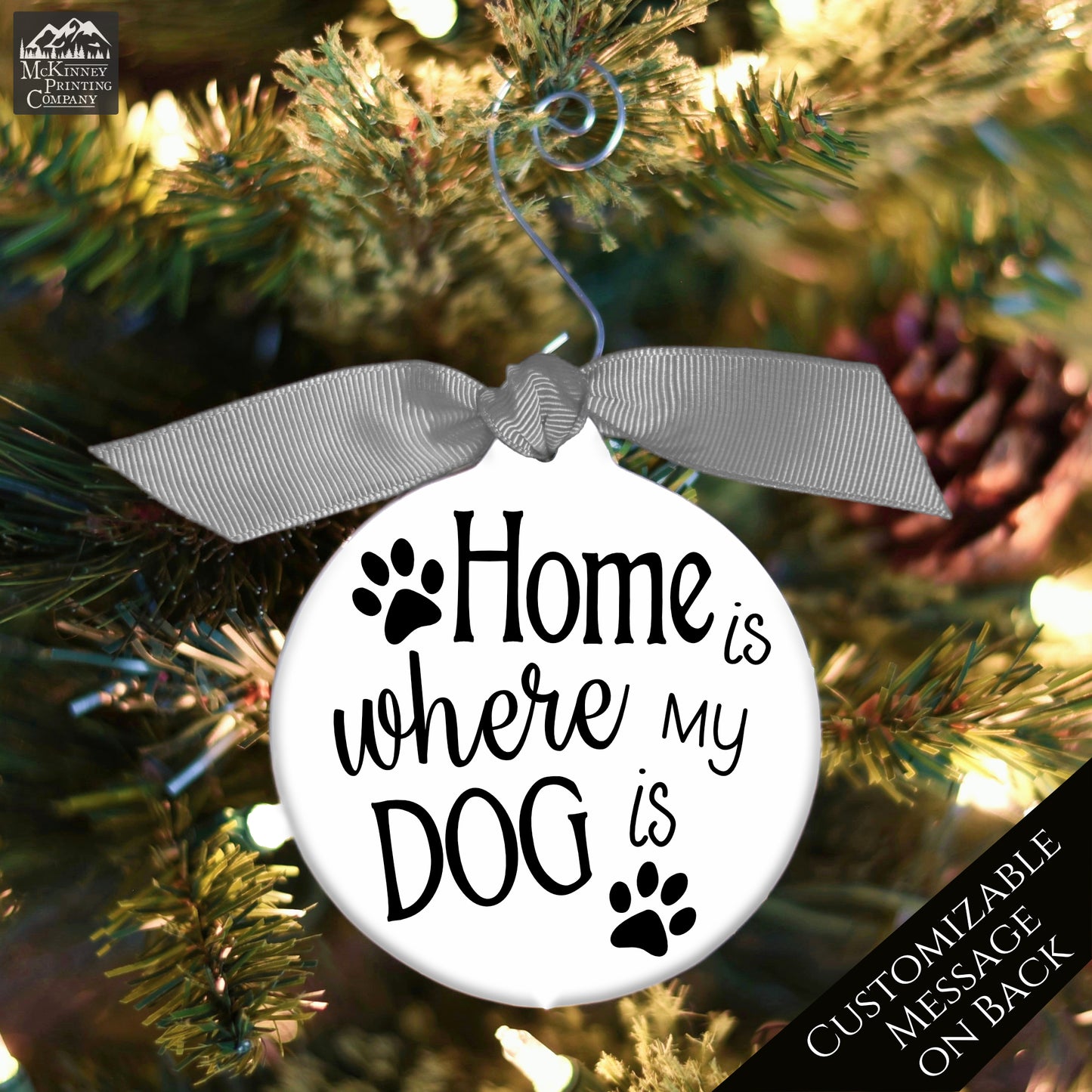 Dog Ornament - Pet, Christmas Gift, Tree Décor, Custom Gift, Ceramic