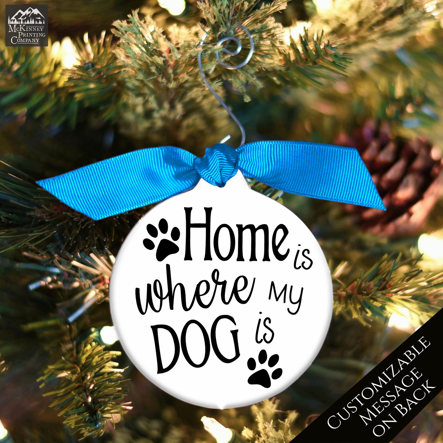 Dog Ornament - Pet, Christmas Gift, Tree Décor, Custom Gift, Ceramic