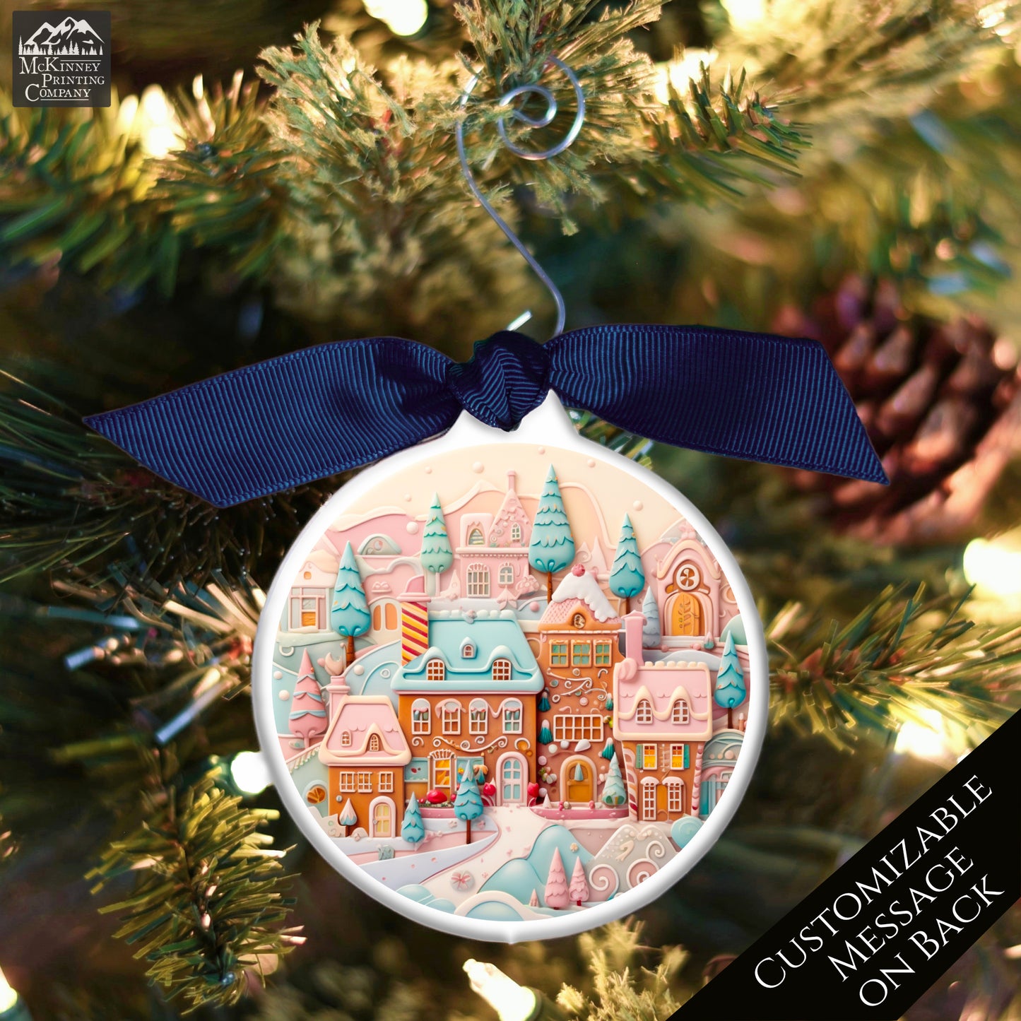 Christmas Gingerbread Ornaments - Village, House, Tree Décor, Print