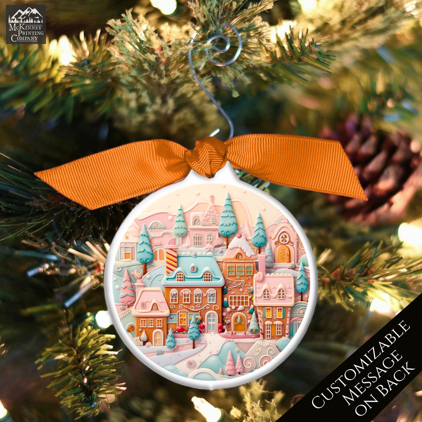Christmas Gingerbread Ornaments - Village, House, Tree Décor, Print