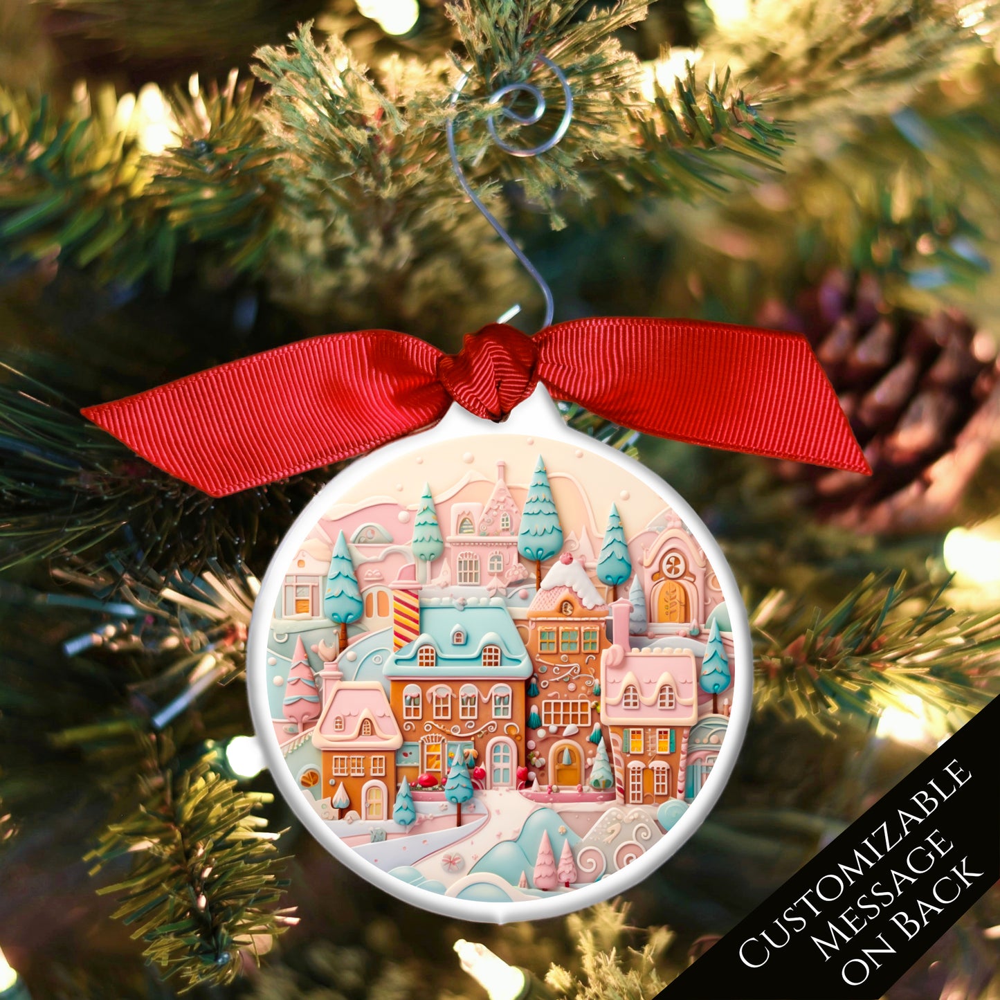 Christmas Gingerbread Ornaments - Village, House, Tree Décor, Print