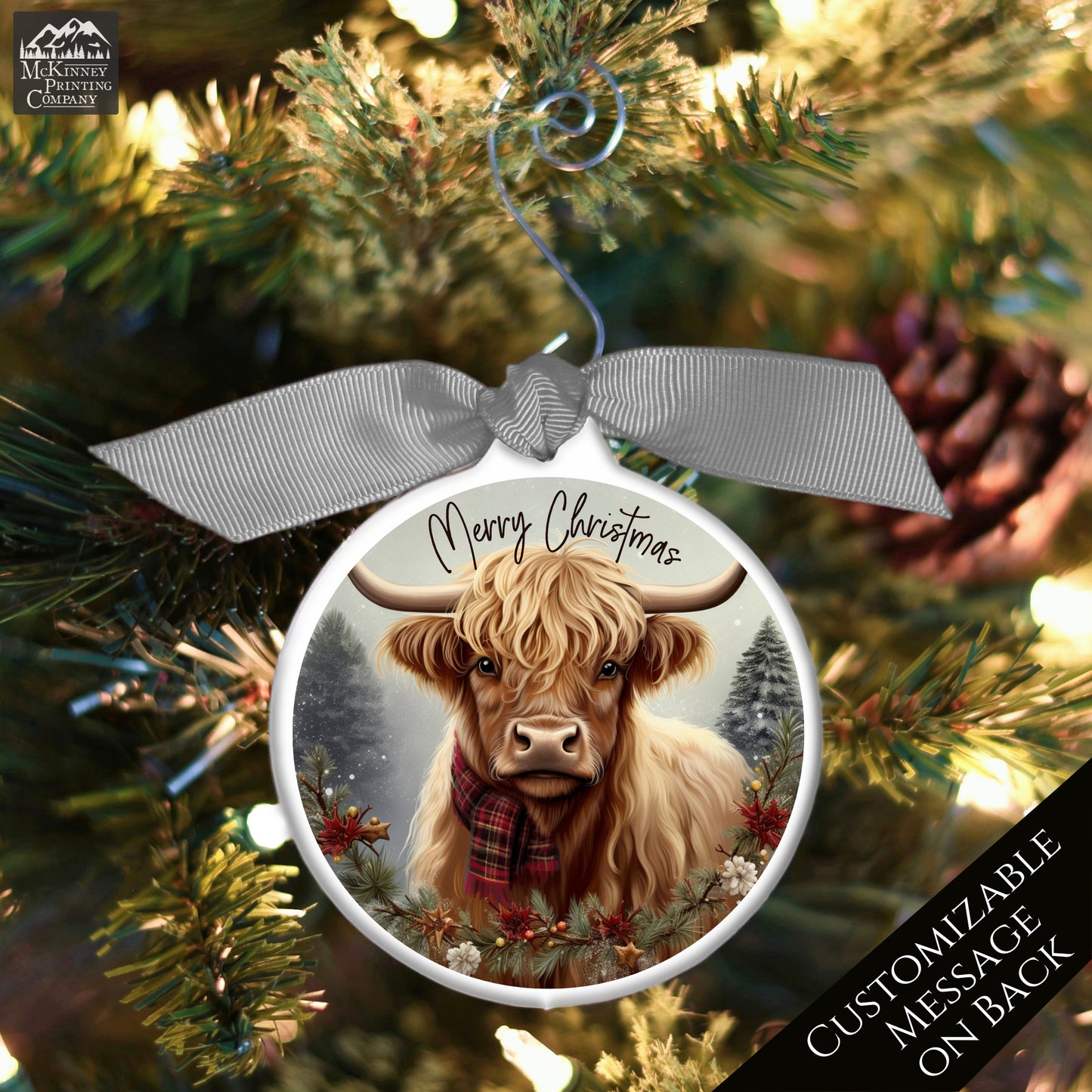 Highland Cow Ornament - Custom Custom Gift, Farmhouse, Personalized
