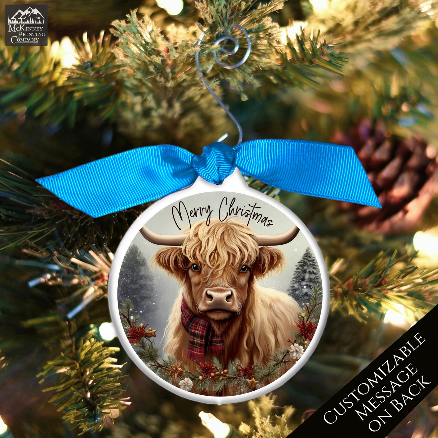 Highland Cow Ornament - Custom Custom Gift, Farmhouse, Personalized