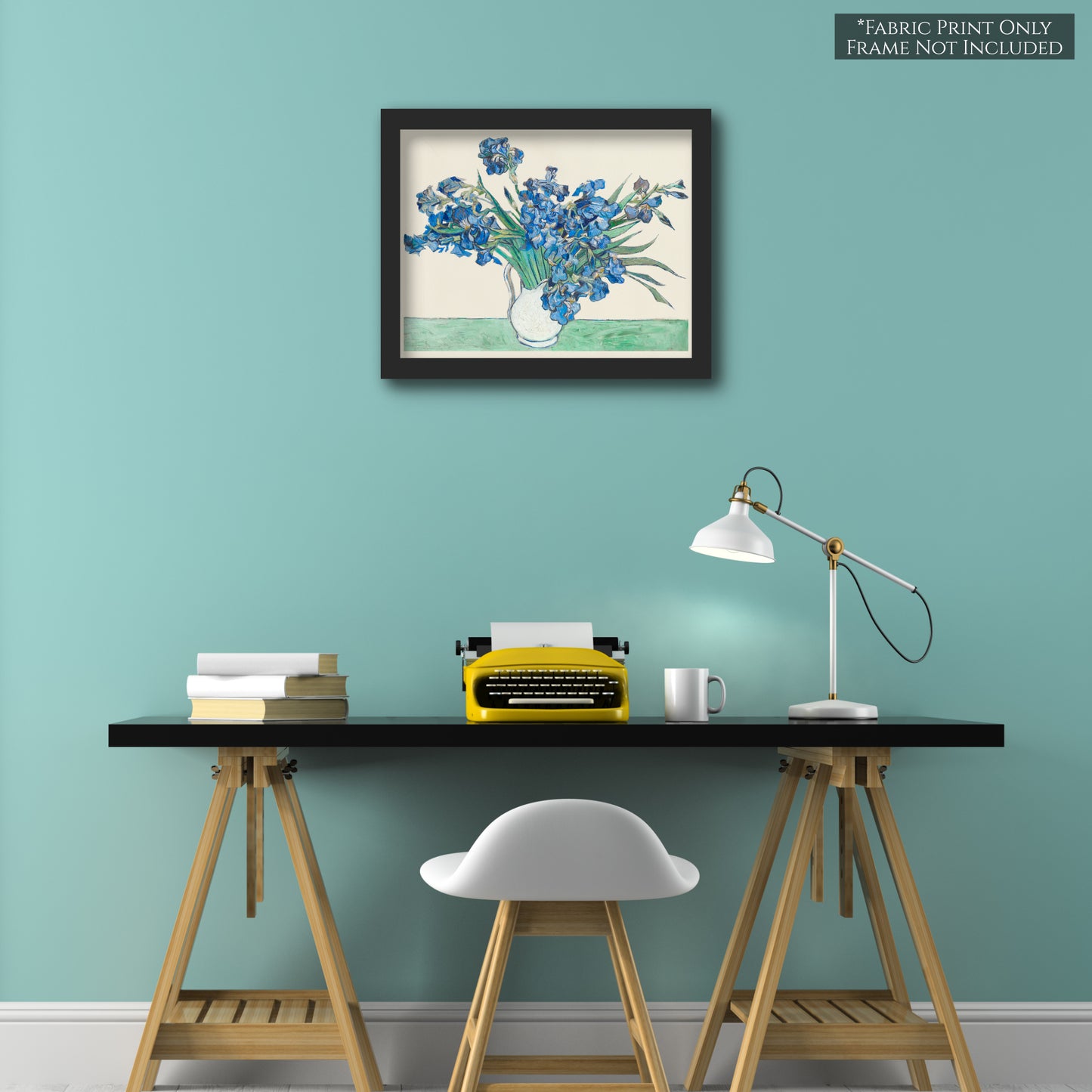 Van Gogh Fabric - Irises, Large Print Fabric, Cotton, Muslin, Canvas, Quilt, Wall Art, Painting