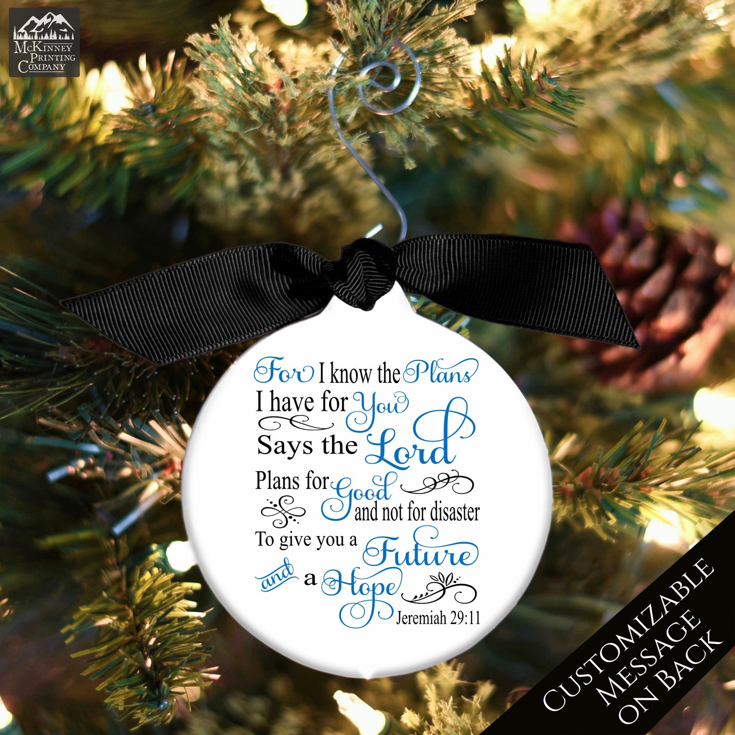 Jeremiah 29 11 - Christian Ornaments, Baptism, Christmas, Bible Verse