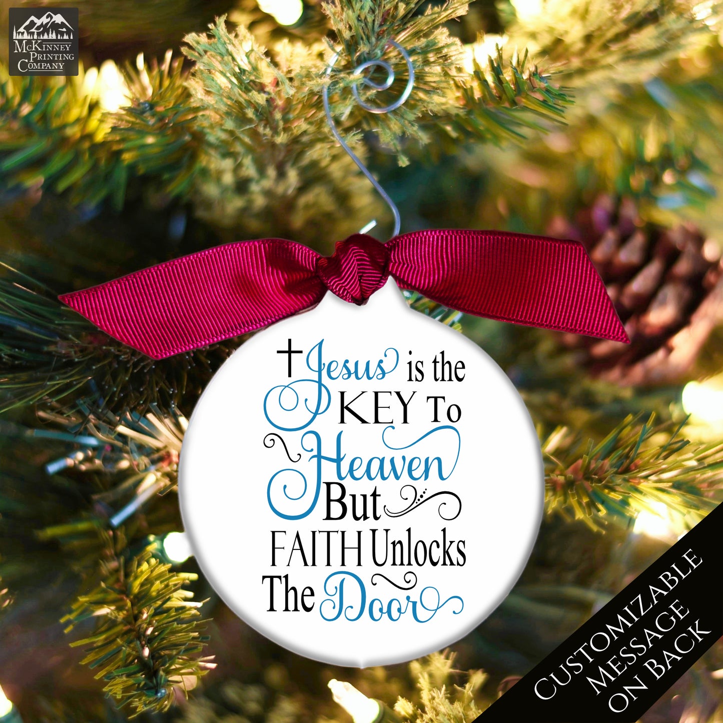 Christian Christmas Ornament - Jesus Ornament, Faith, Inspirational, Confirmation Gift, Tree Decor, Religious