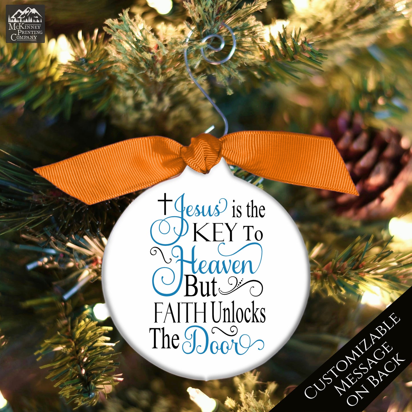 Christian Christmas Ornament - Jesus Ornament, Faith, Inspirational, Confirmation Gift, Tree Decor, Religious
