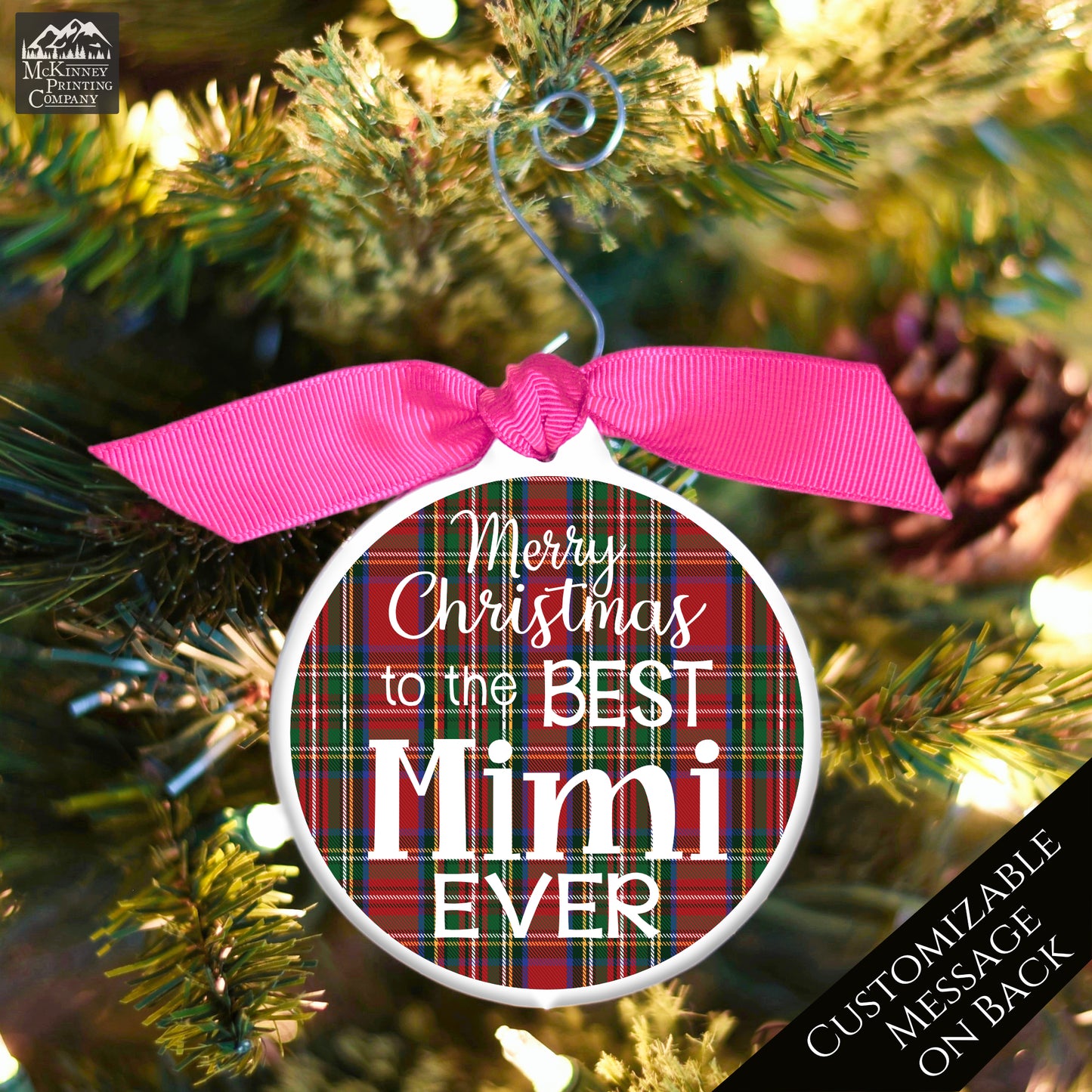 Mimi - Christmas Ornament, Grandma Gift, Bauble - Custom, Personalized