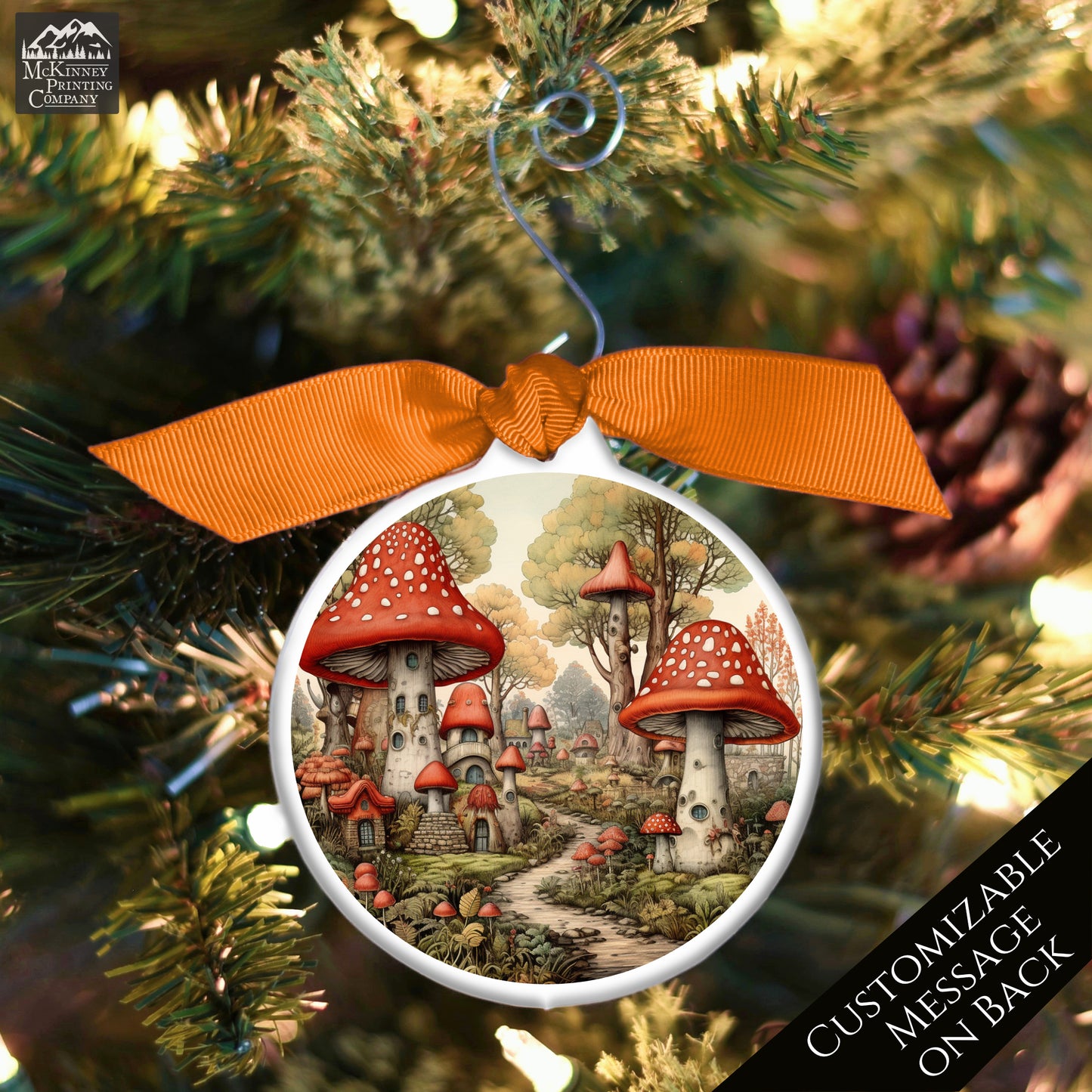 Mushroom Ornament - Custom Christmas Gift, Fantasy, Personalized