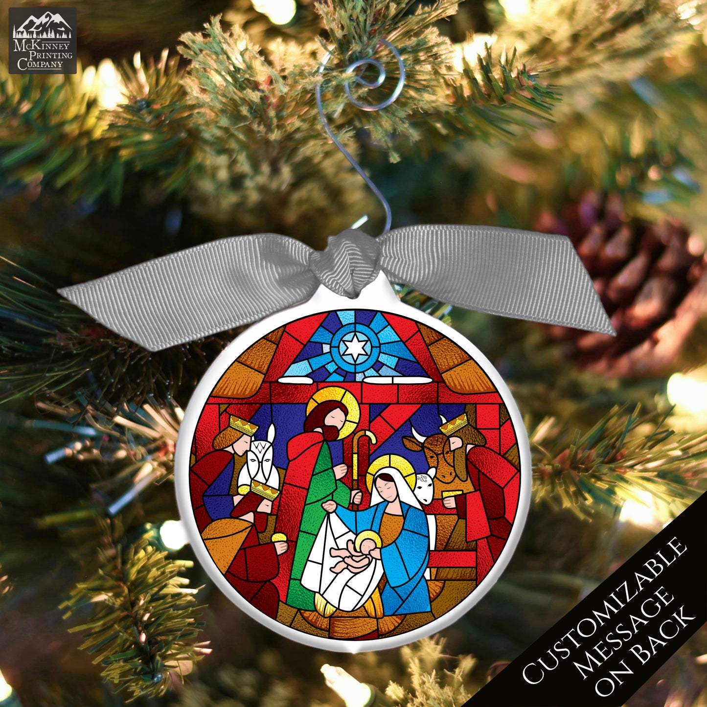 Holy Family Ornament - Nativity Ornament, Christmas Gift, Manger