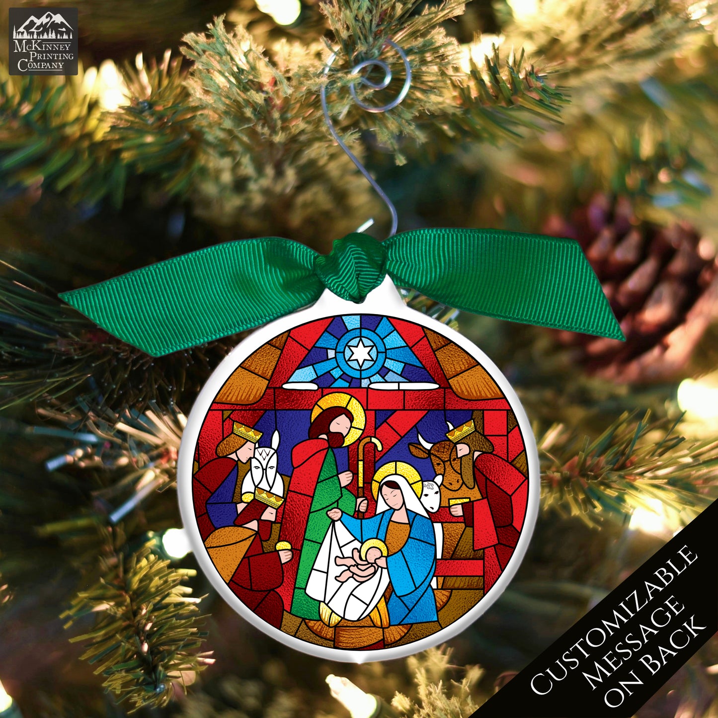 Holy Family Ornament - Nativity Ornament, Christmas Gift, Manger