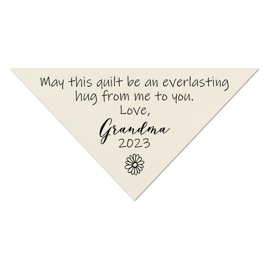 Triangle Quilt Label for Quilts