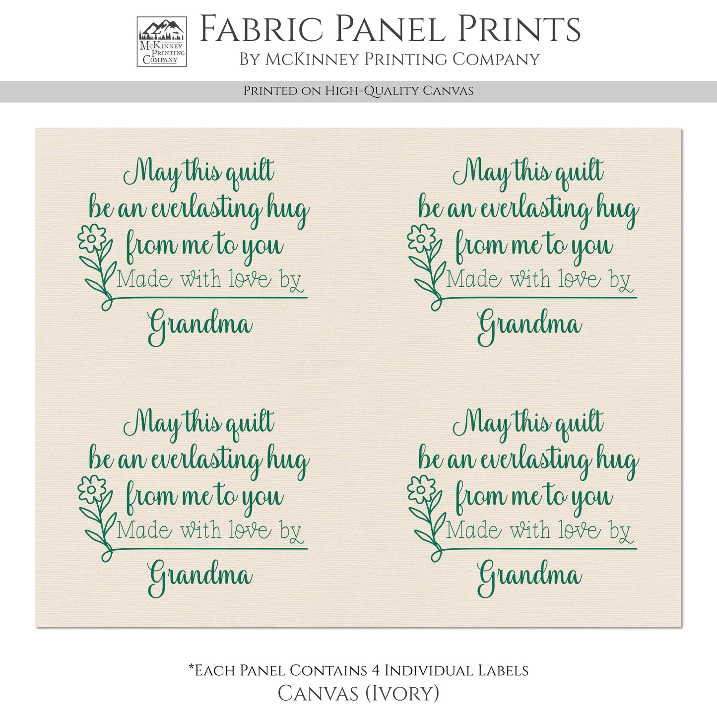 Quilt Labels - Custom, Quilt Labels Personalized, Sewing, Fabric Tags, Fabric Panel Print, Quilt Block