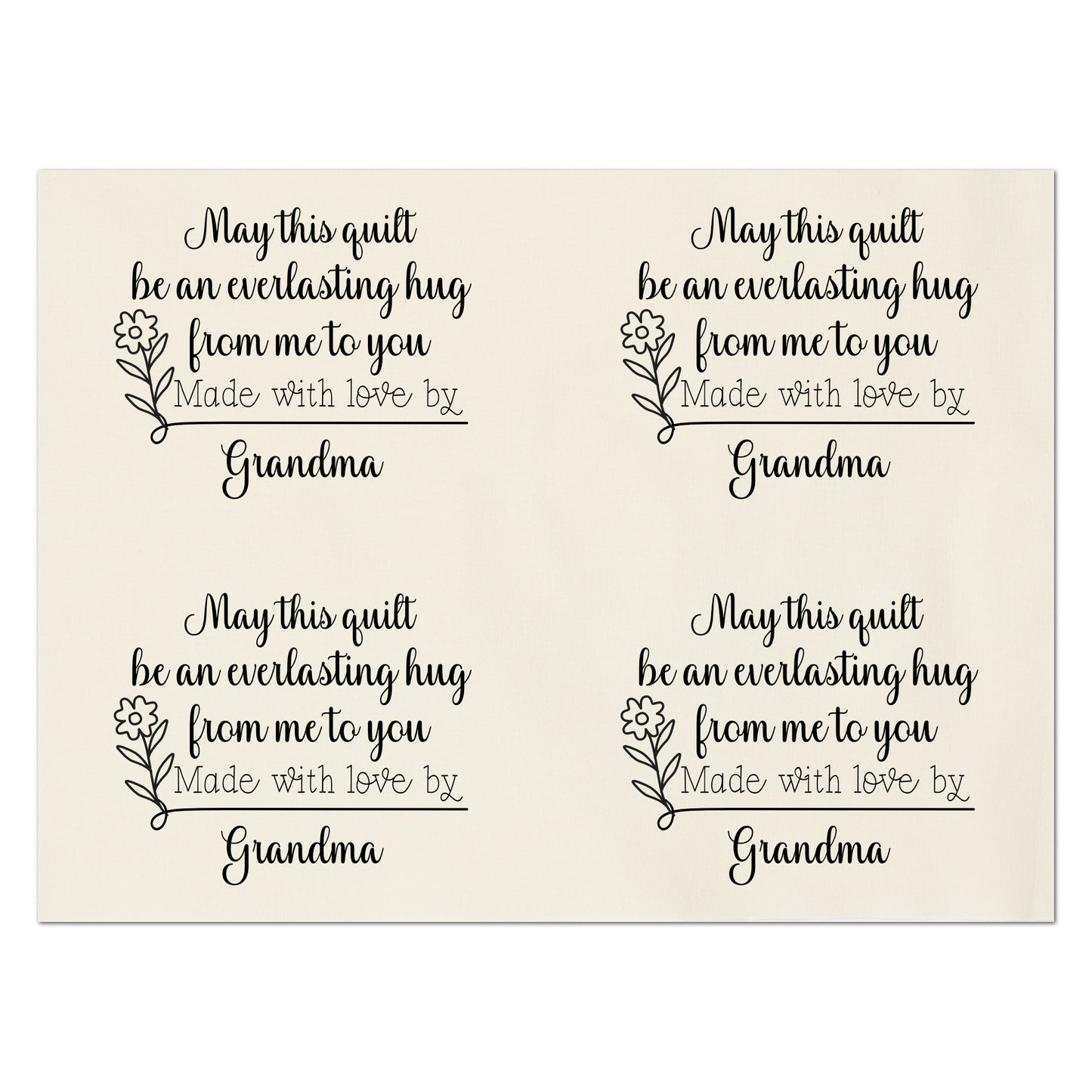Quilt Labels - Custom, Quilt Labels Personalized, Sewing, Fabric Tags, Fabric Panel Print, Quilt Block