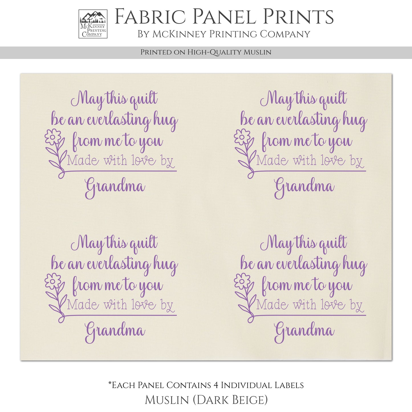 Quilt Labels - Custom, Quilt Labels Personalized, Sewing, Fabric Tags, Fabric Panel Print, Quilt Block