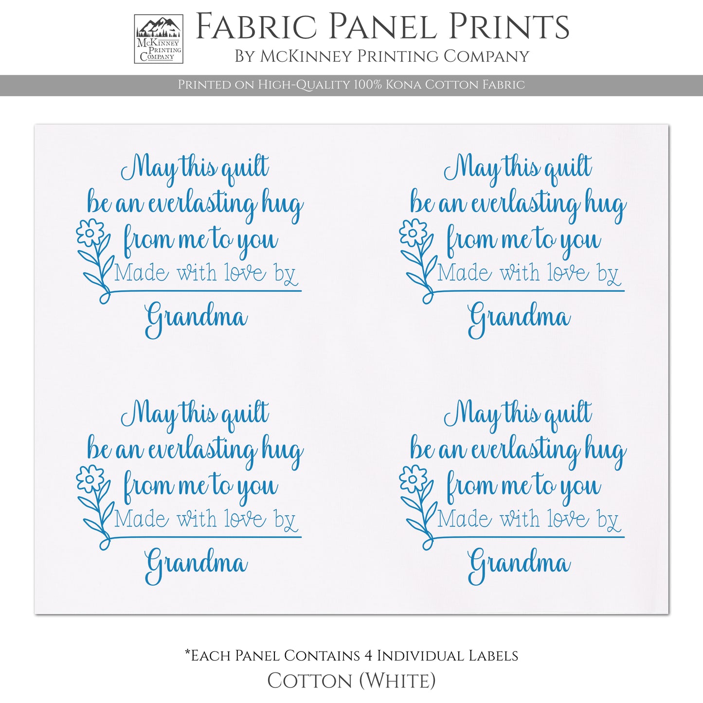 Quilt Labels - Custom, Quilt Labels Personalized, Sewing, Fabric Tags, Fabric Panel Print, Quilt Block