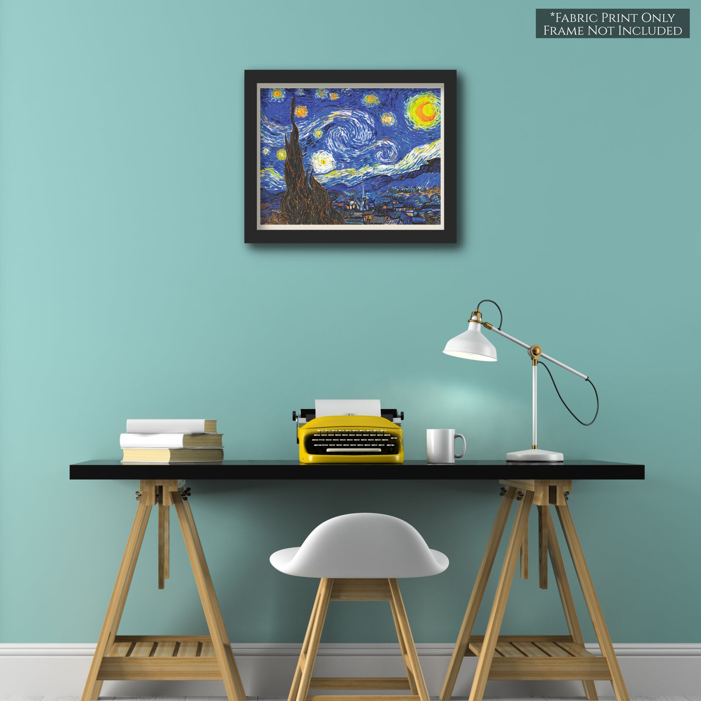 Starry Night Fabric - Van Gogh Fabric, Large Print Fabric, Cotton, Muslin, Canvas, Quilt, Wall Art, Painting