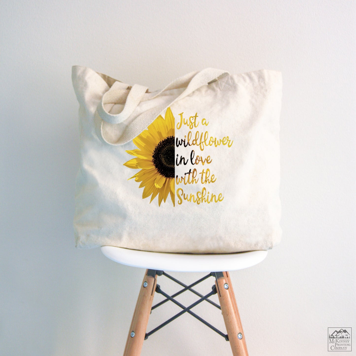 Quotes About Life - Inspirational, Sunflower Tote Bag, Floral, Flower