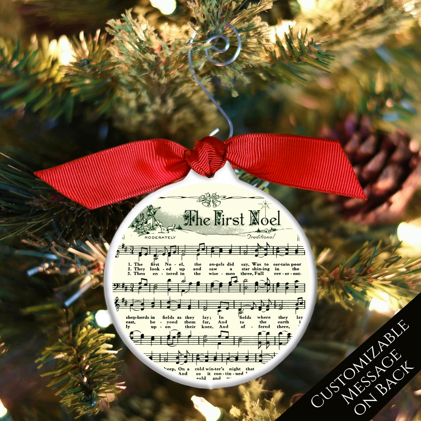 Christmas Sheet Music - Ornament, Lyrics, Hymn, The First Noel, Song