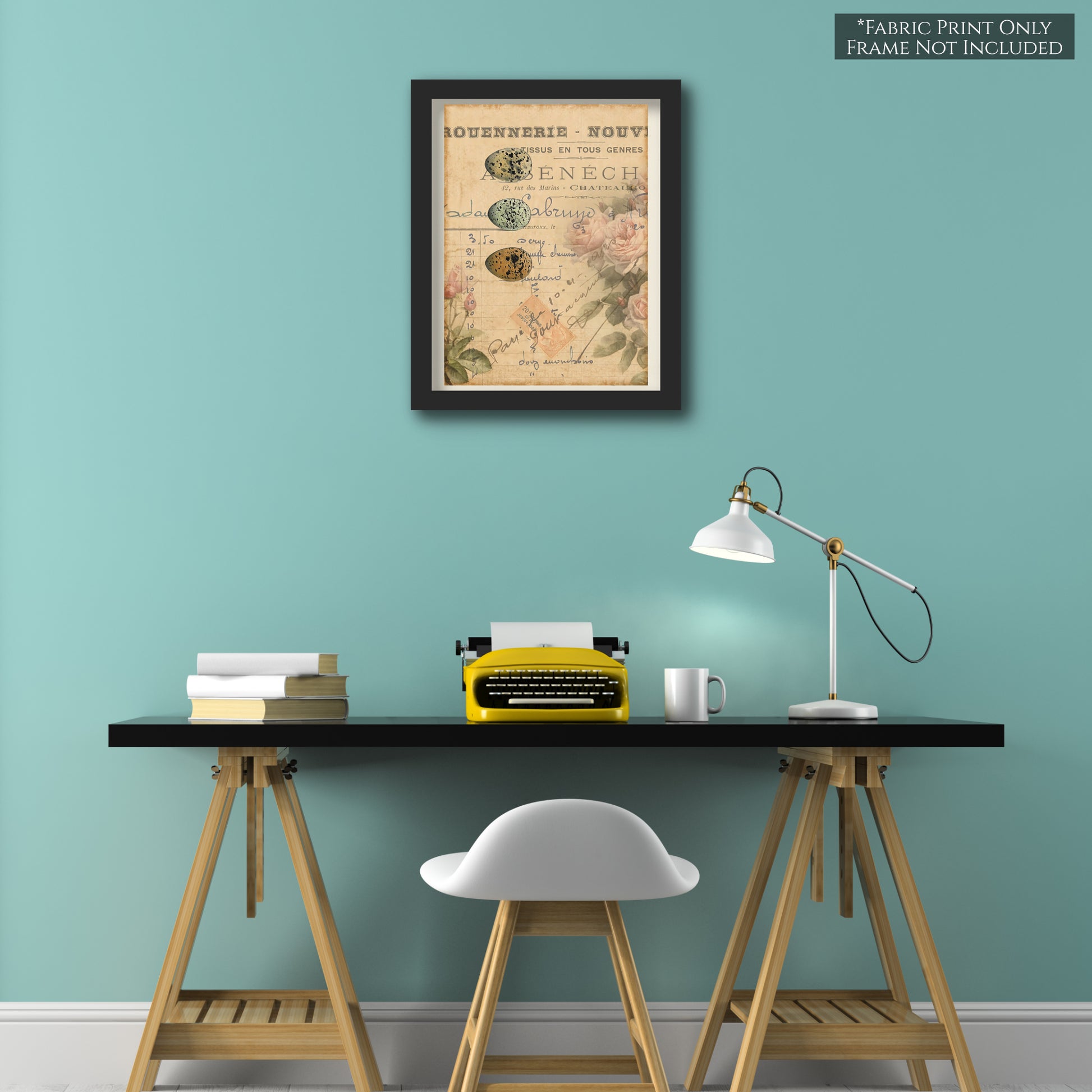 French Country Fabric - Shabby Chic Decor, Quilt Block - Wall Art