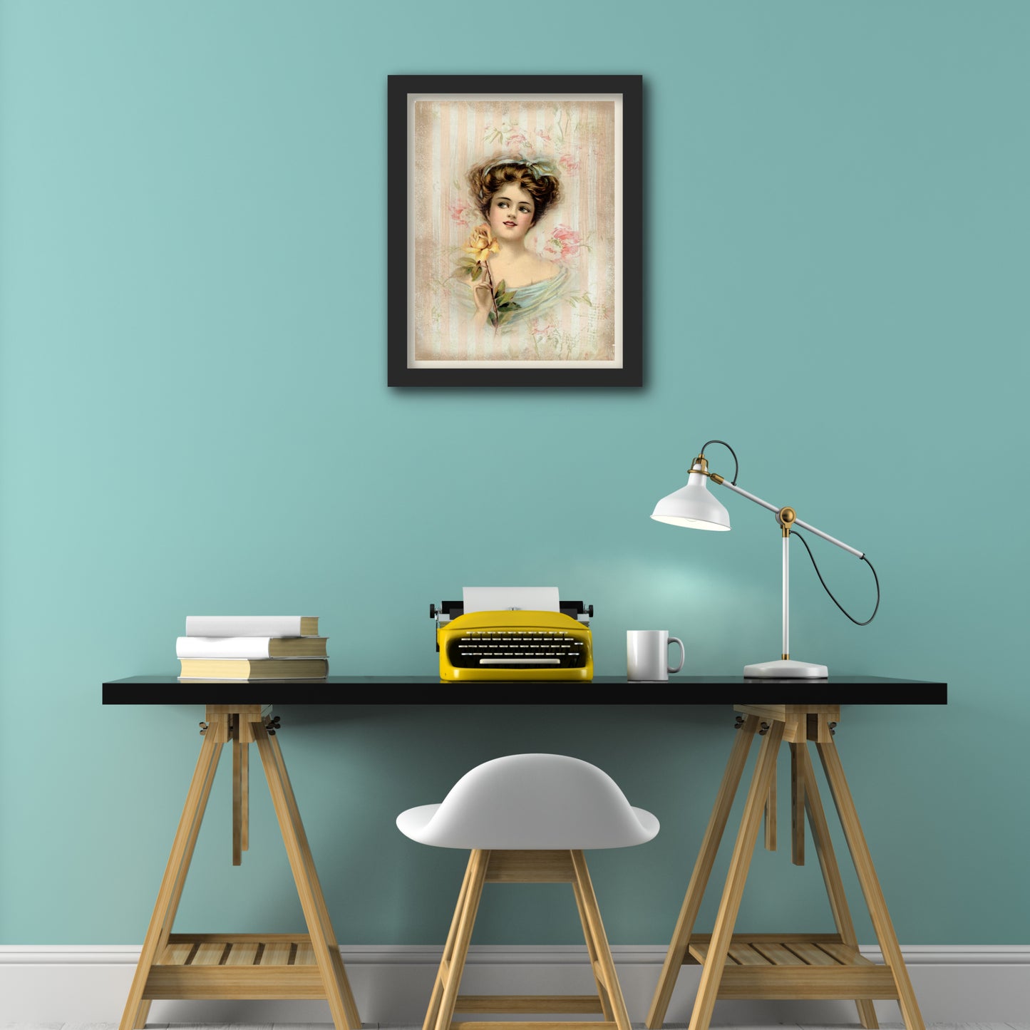 Victorian Female Portrait - Vintage French Country, Shabby Chic - Wall Art
