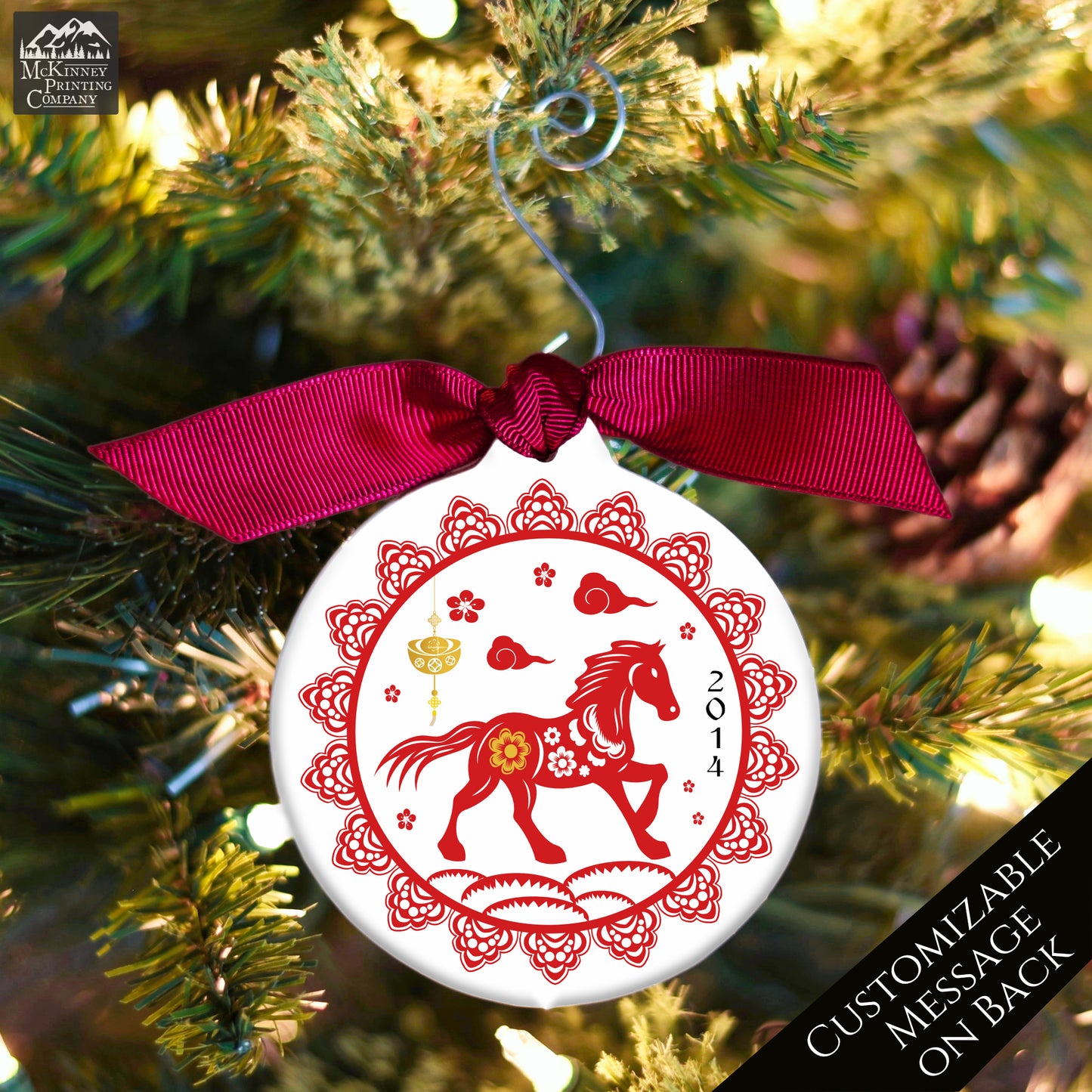 Chinese New Year - Christmas Ornament, Year of the Horse, Zodiac