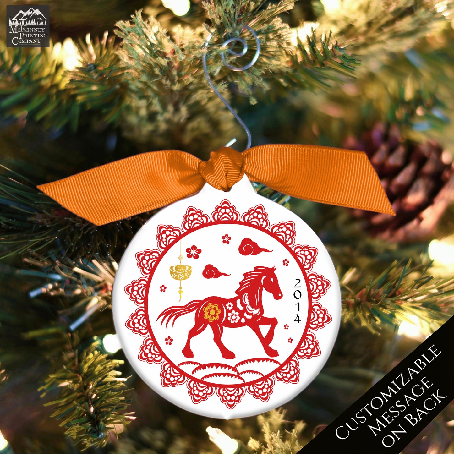 Chinese New Year - Christmas Ornament, Year of the Horse, Zodiac