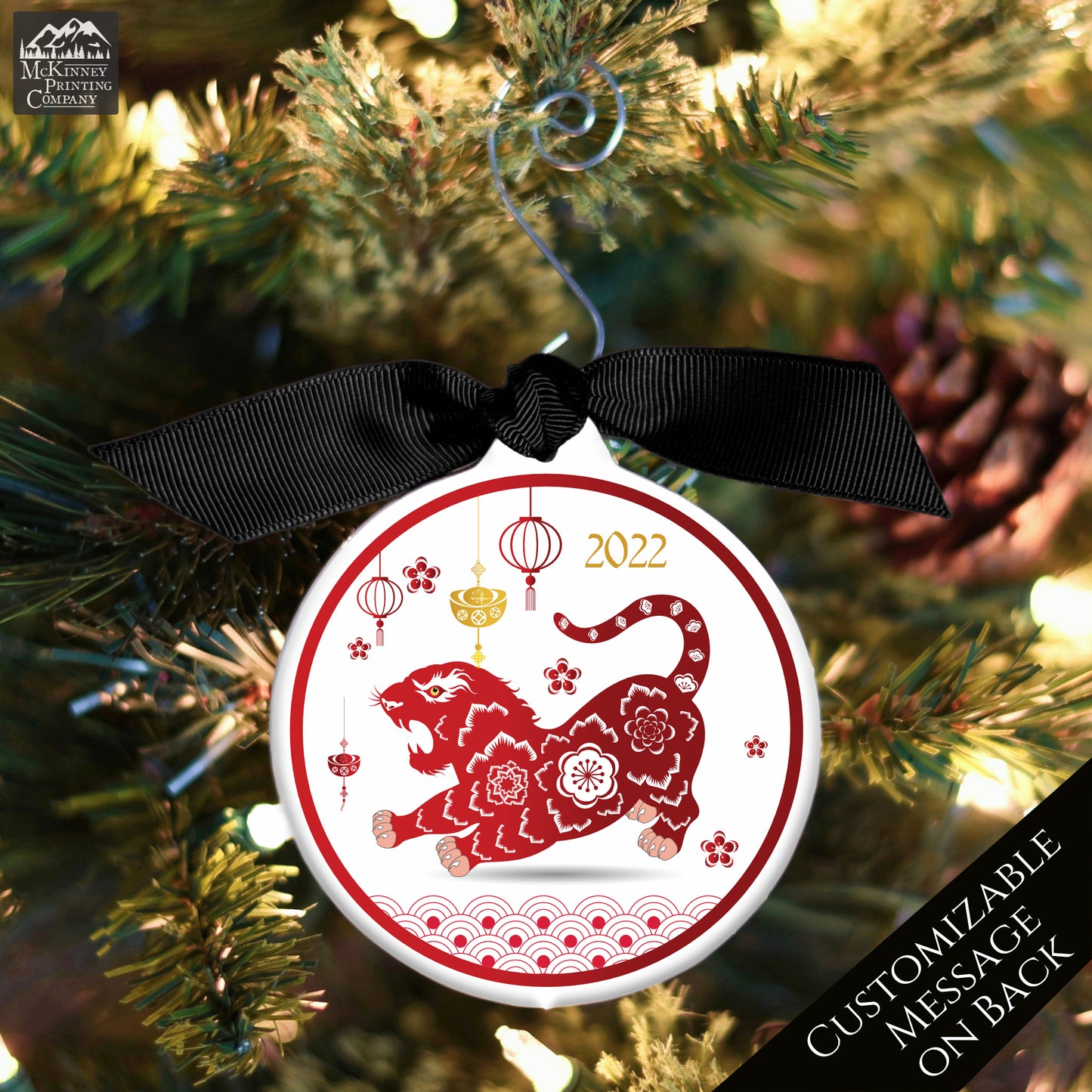 Chinese New Year - Christmas Ornament, Year of the Tiger, Zodiac