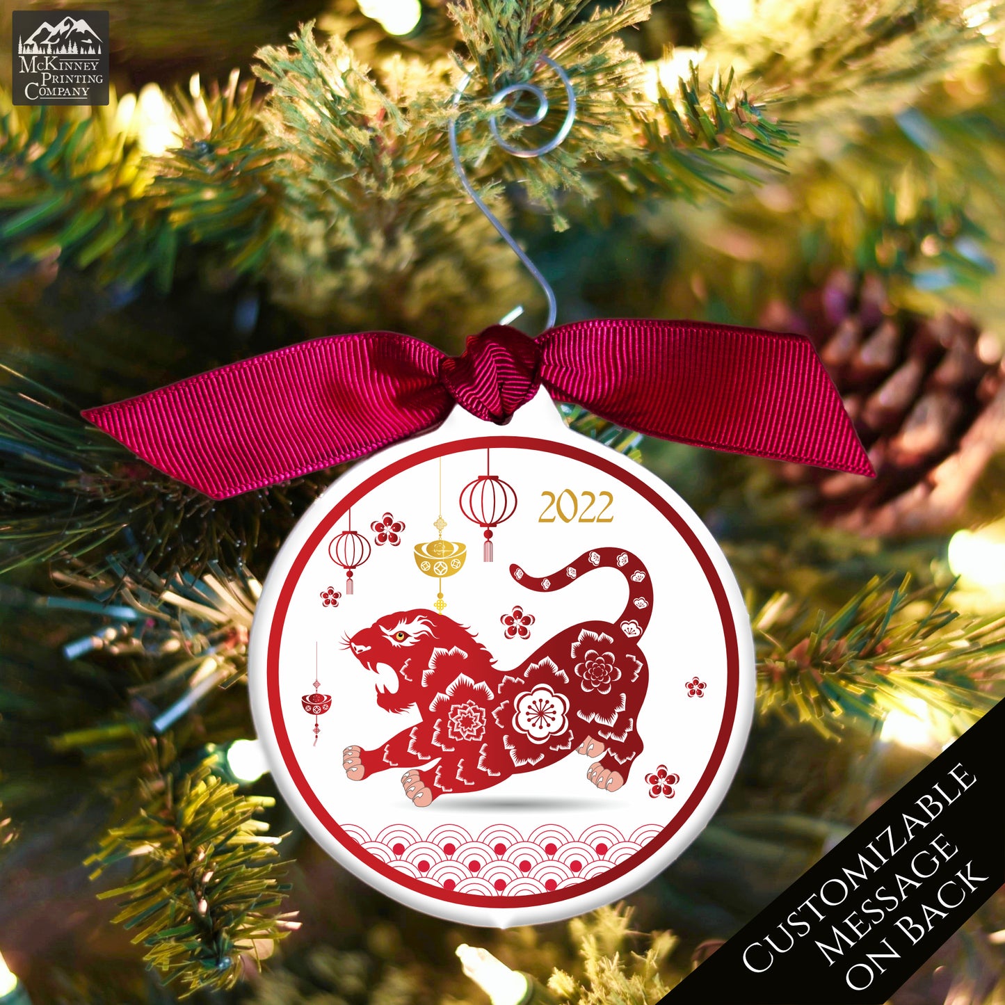 Chinese New Year - Christmas Ornament, Year of the Tiger, Zodiac