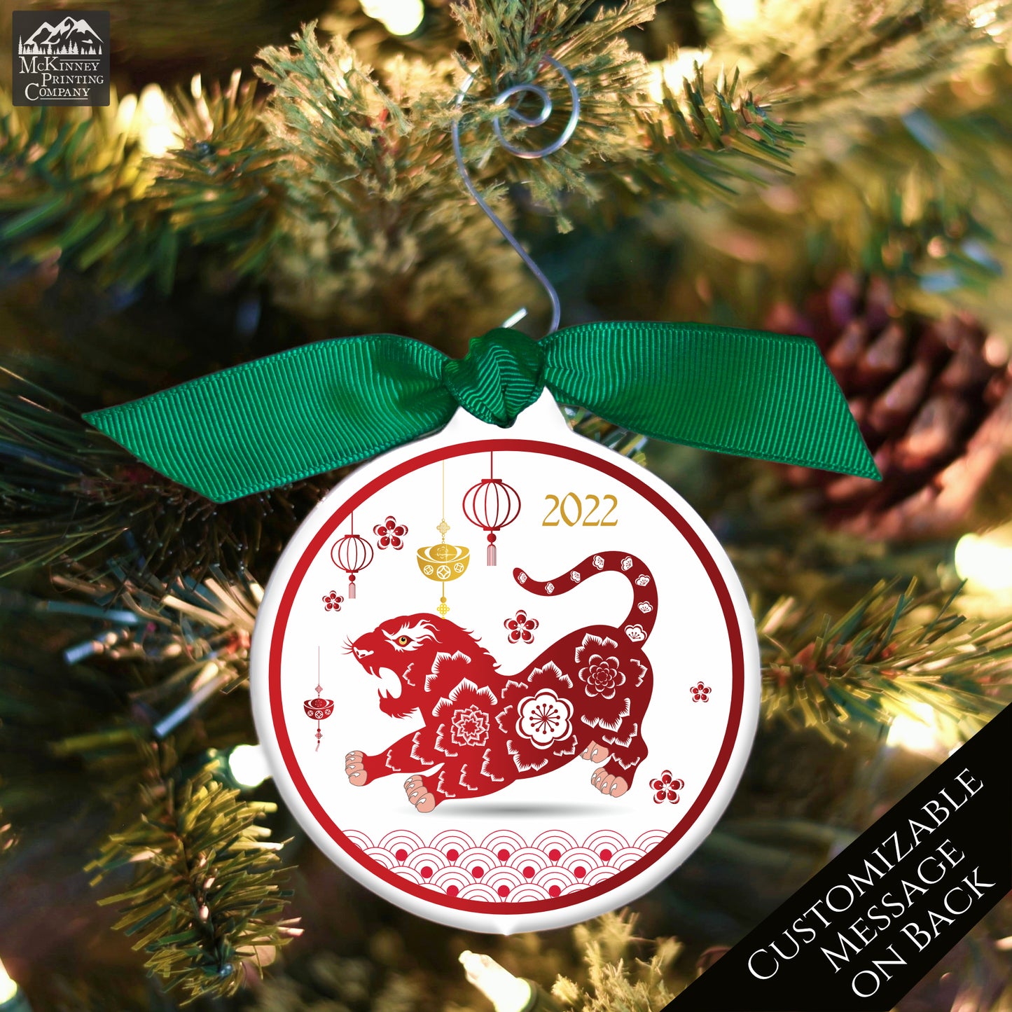 Chinese New Year - Christmas Ornament, Year of the Tiger, Zodiac