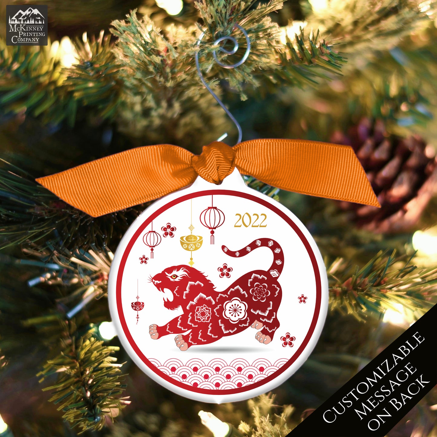 Chinese New Year - Christmas Ornament, Year of the Tiger, Zodiac